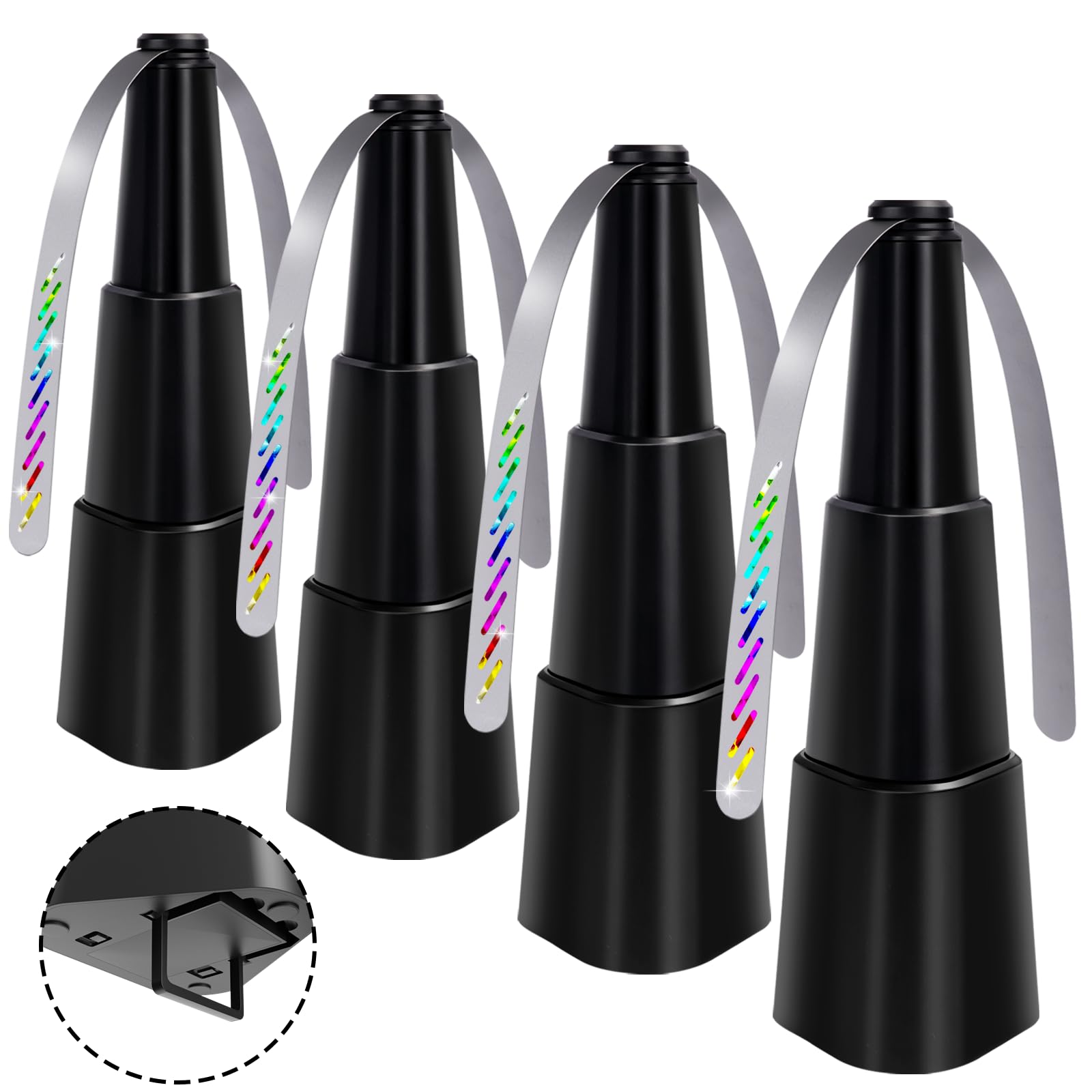 Justincity  Fly Fans for Tables 4 pack Portable Table Fan for Food Indoor Outdoor Picnic Party Home Restaurant Soft Safe Blades No Noise