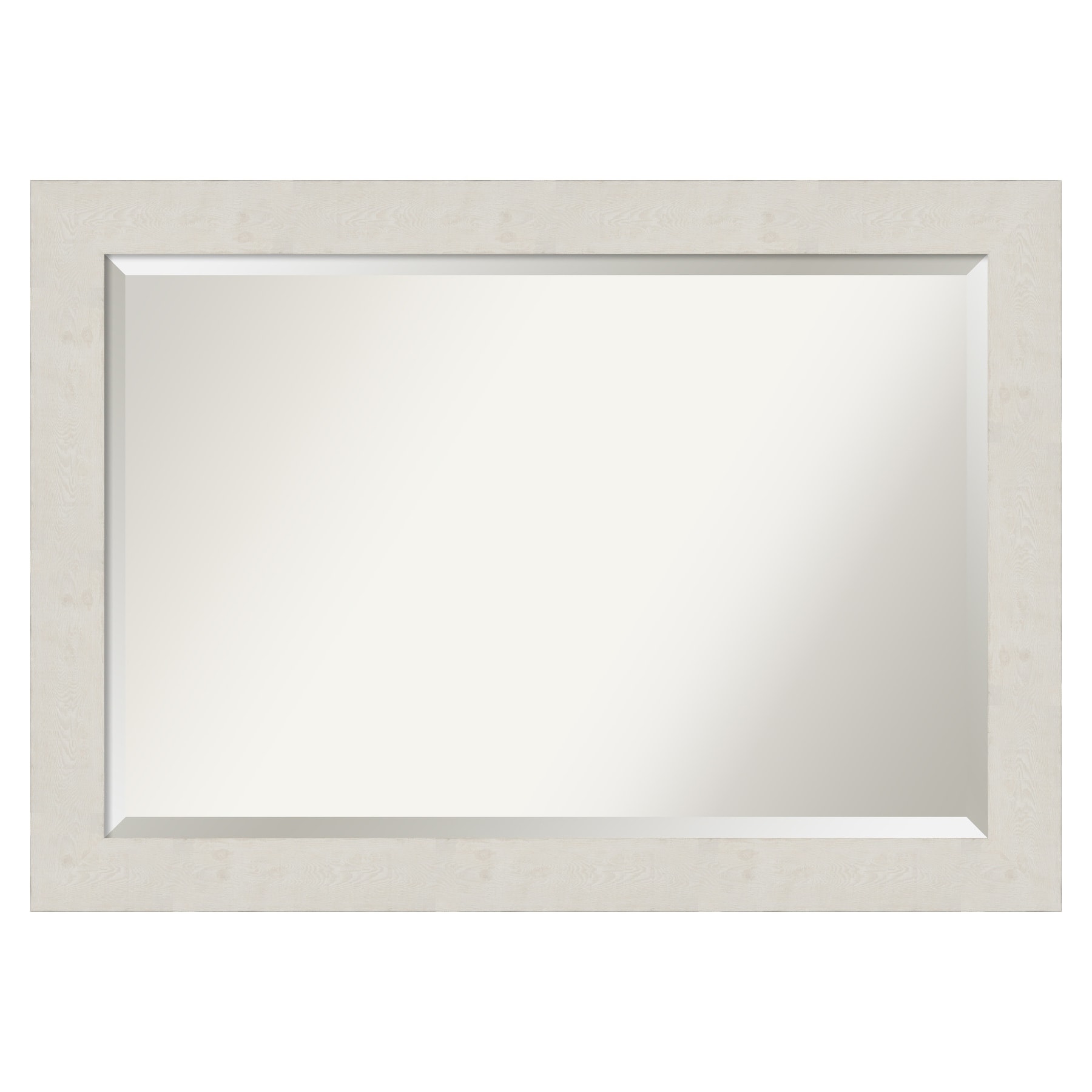 Amanti Art DSW4593619 Rustic Plank 41.38-Inches x 29.38-Inches Framed Rectangle Bathroom Vanity Mirror ( Distressed Cream,White )