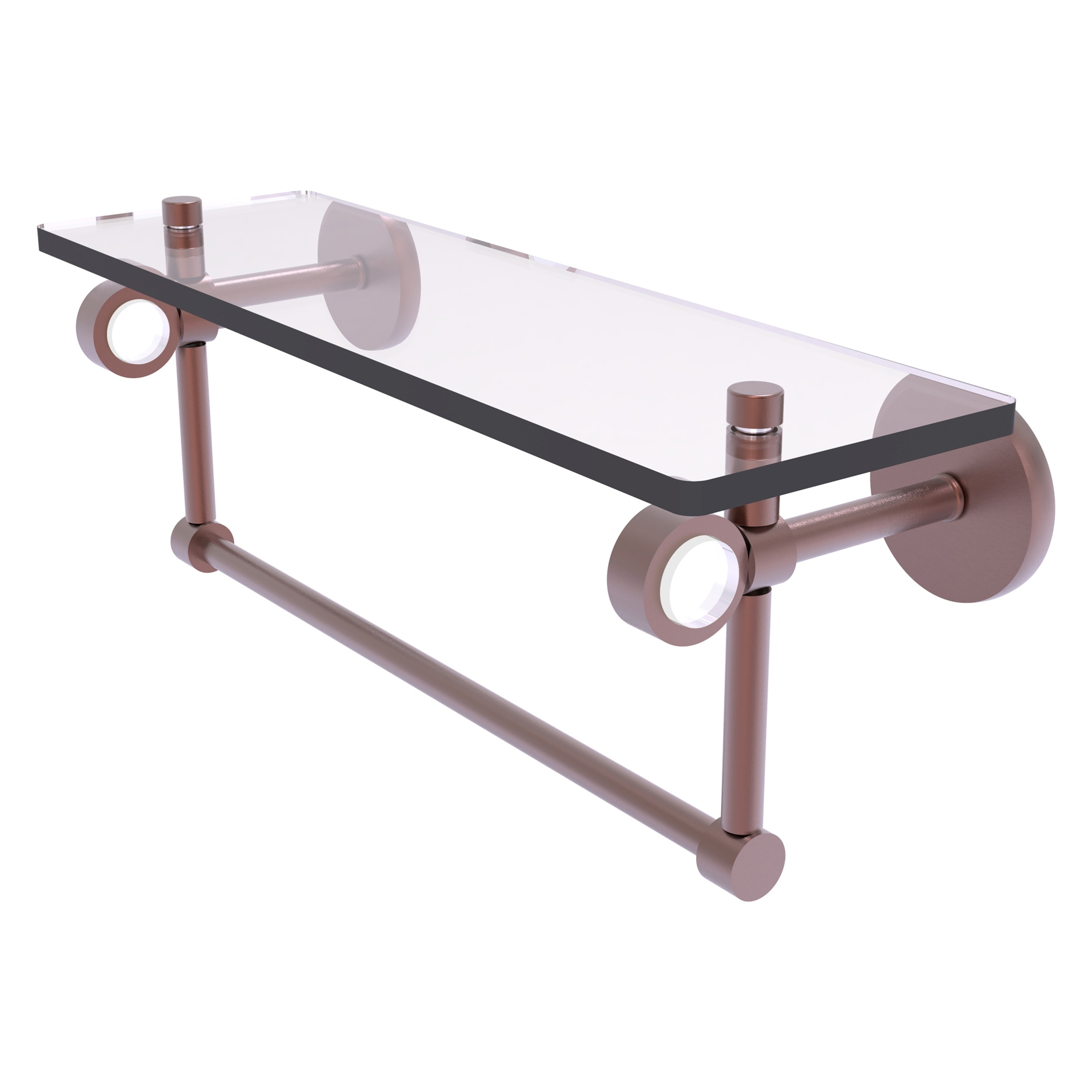 Allied Brass CV-1TB-16-CA Clearview Antique Copper Wall mount Bathroom Shelf ( 16-in x 6.2-in x 5-in )