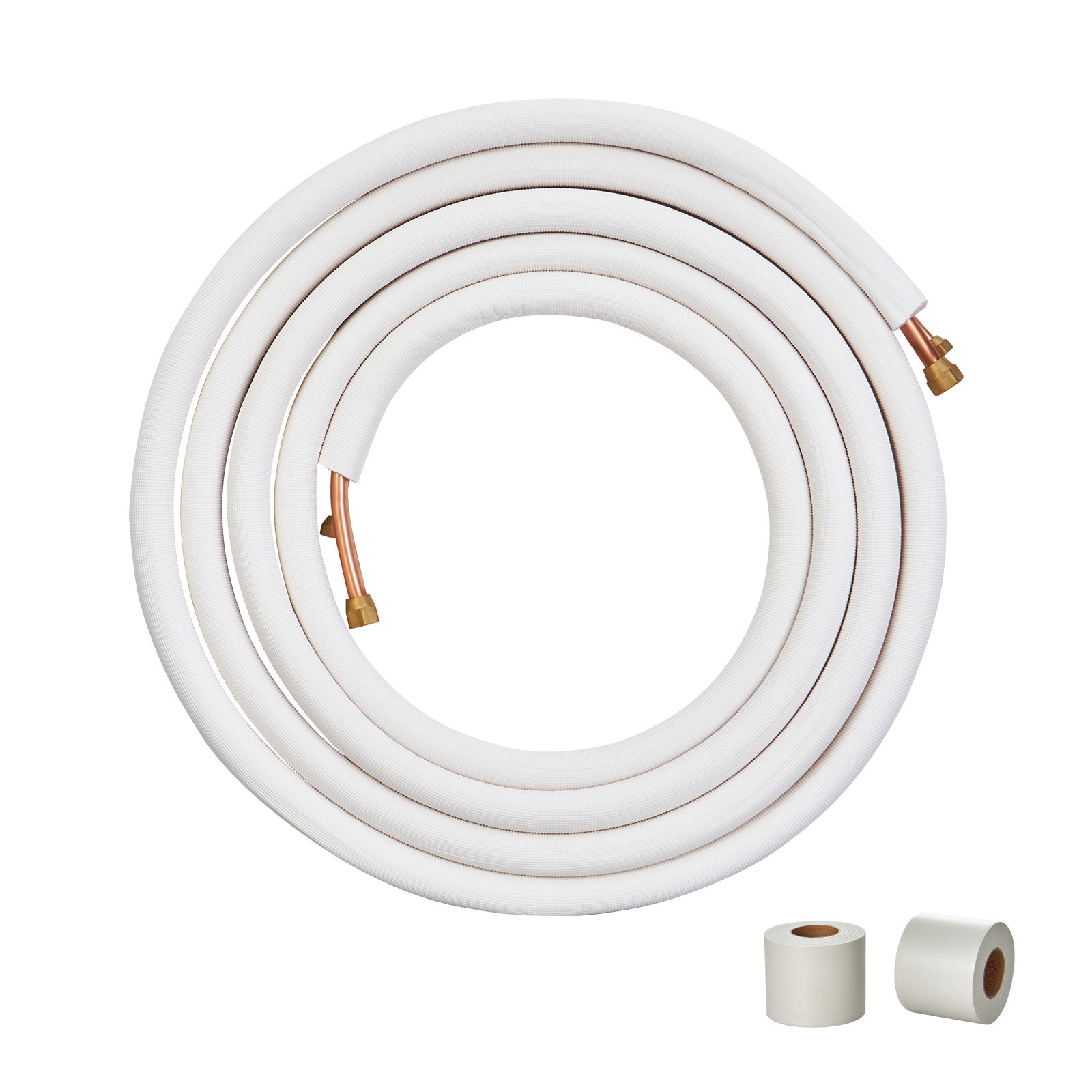 GIVIMO 25-ft Mini Split Line Set 1/4-in and 3/8-in OD Copper Pipes Tubing with Triple-Layer Insulation for Mini Split Air Conditioning HVAC