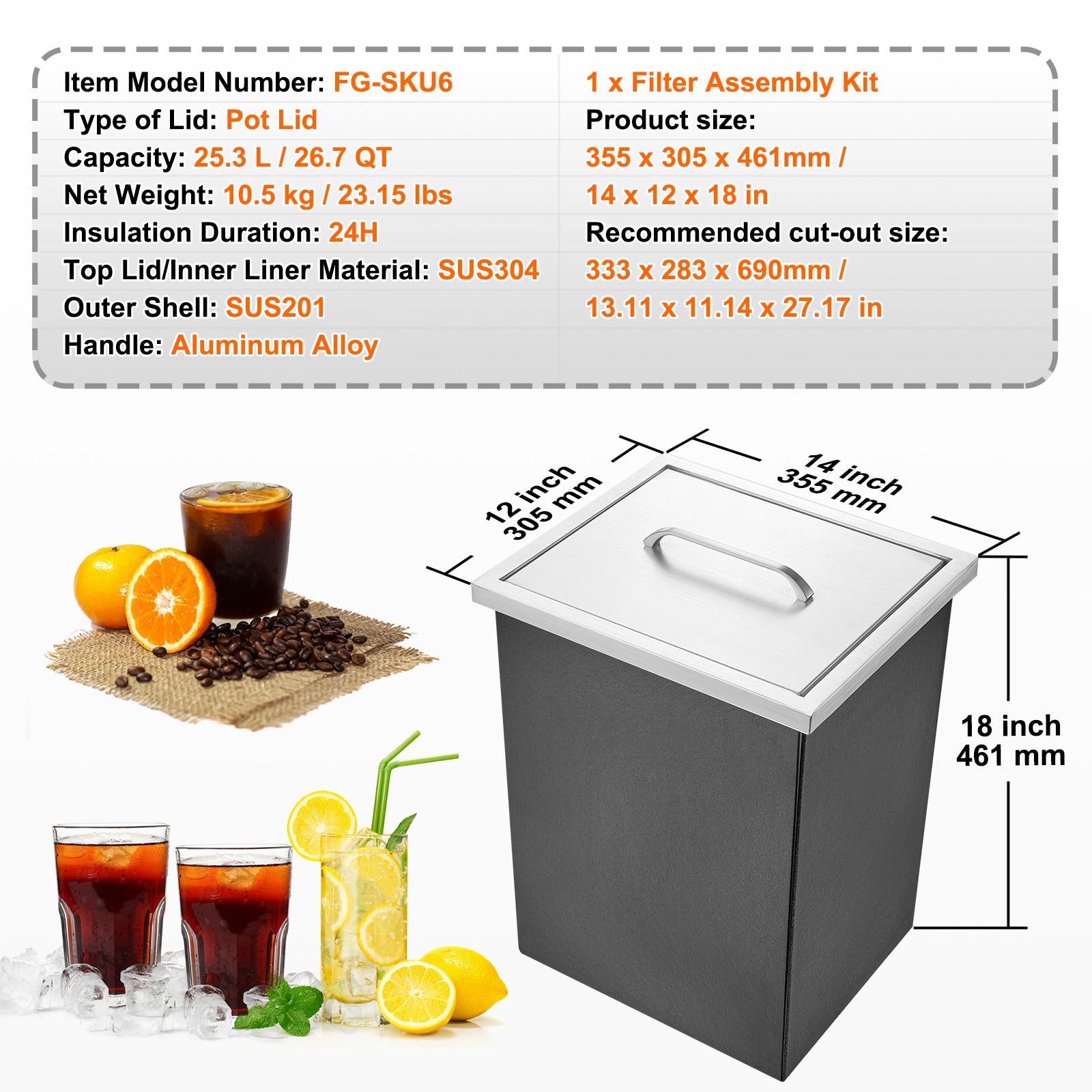 VEVOR JG21.2X16.8000001V0 Ice-Buckets - View #11