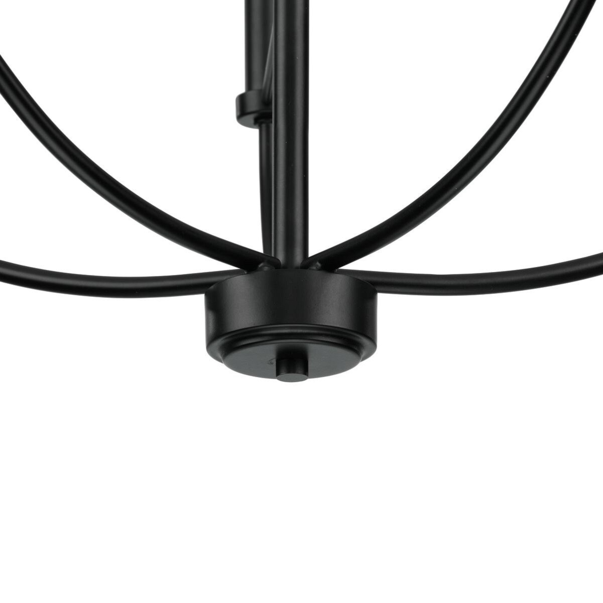 Leyden Matte Black Farmhouse 9-Light Chandelier