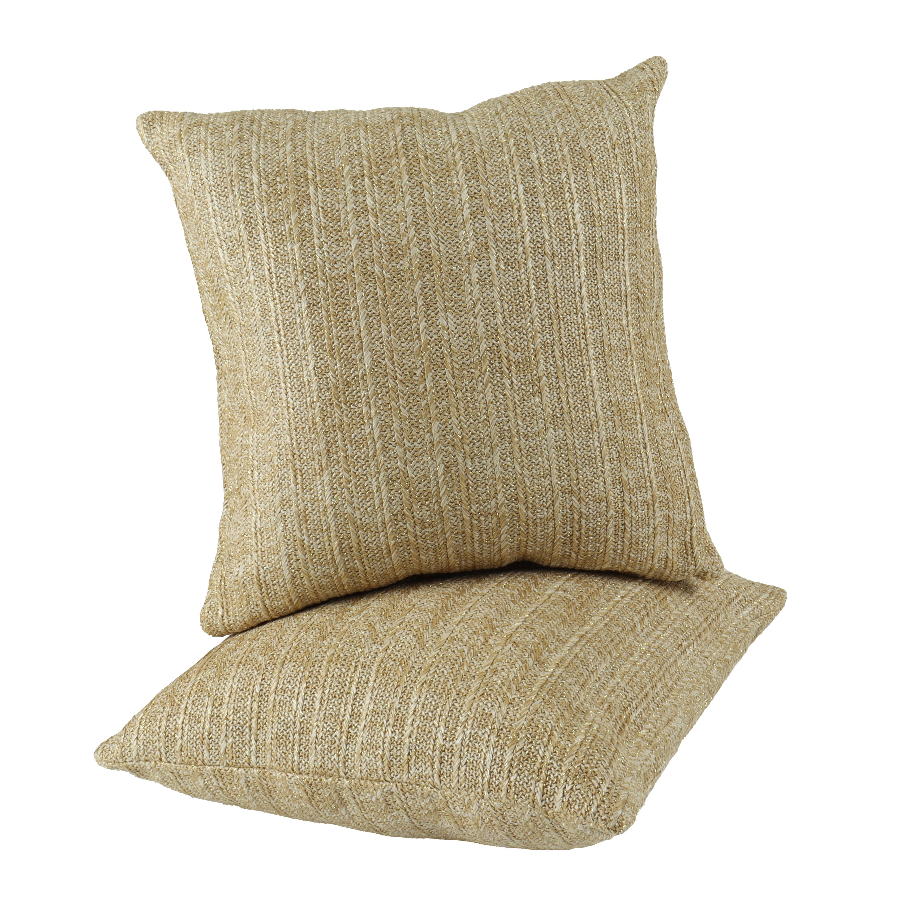 FUIOP MYUT 2-Piece 18 in. Yellow Square Indoor Decorative Throw Pillow Outdoor Pillow with Chic Pattern