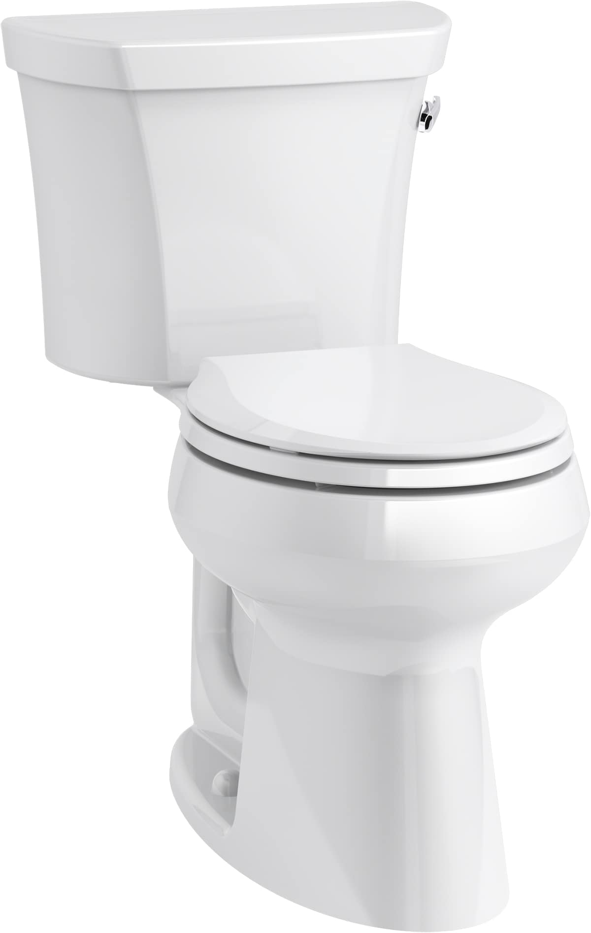 KOHLER K-5481-RA-0 Highline White Round Chair height 2-piece Toilet 12-in Rough-In WaterSense 1.28 GPF