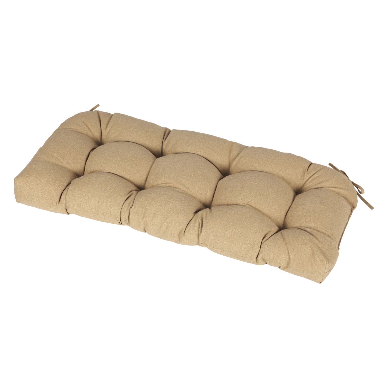 Aoodor A375-PBNBN Tufted Bench Cushion 19.3-in x 42-in Brown Patio bench cushion