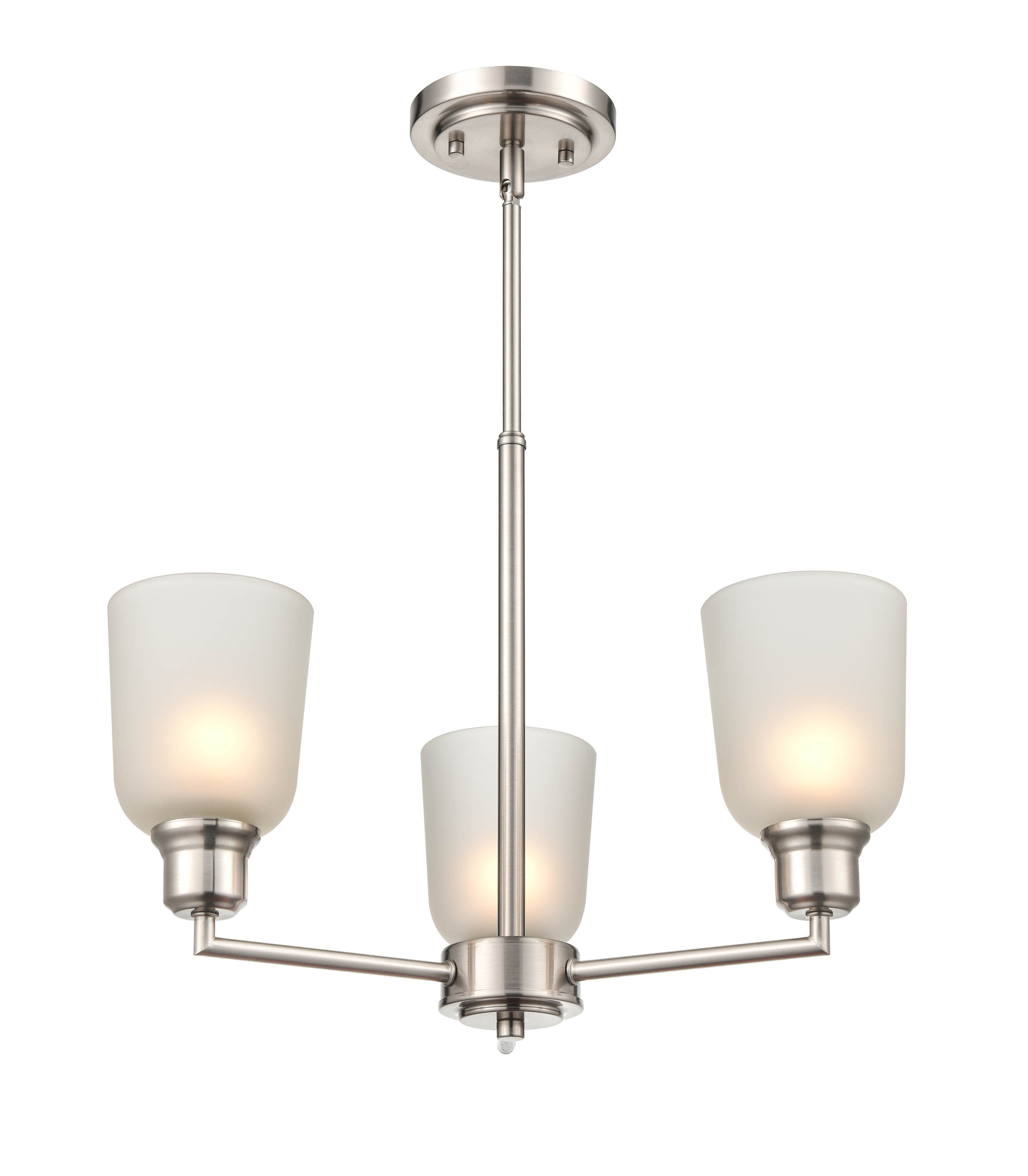 Millennium Lighting Amberle 3-Light Brushed Nickel Transitional Dry ...