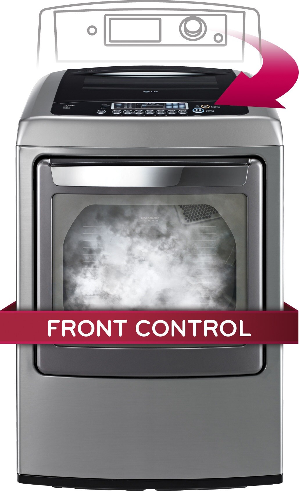 LG 7.3cu ft Steam Cycle Electric Dryer (Graphite Steel) at