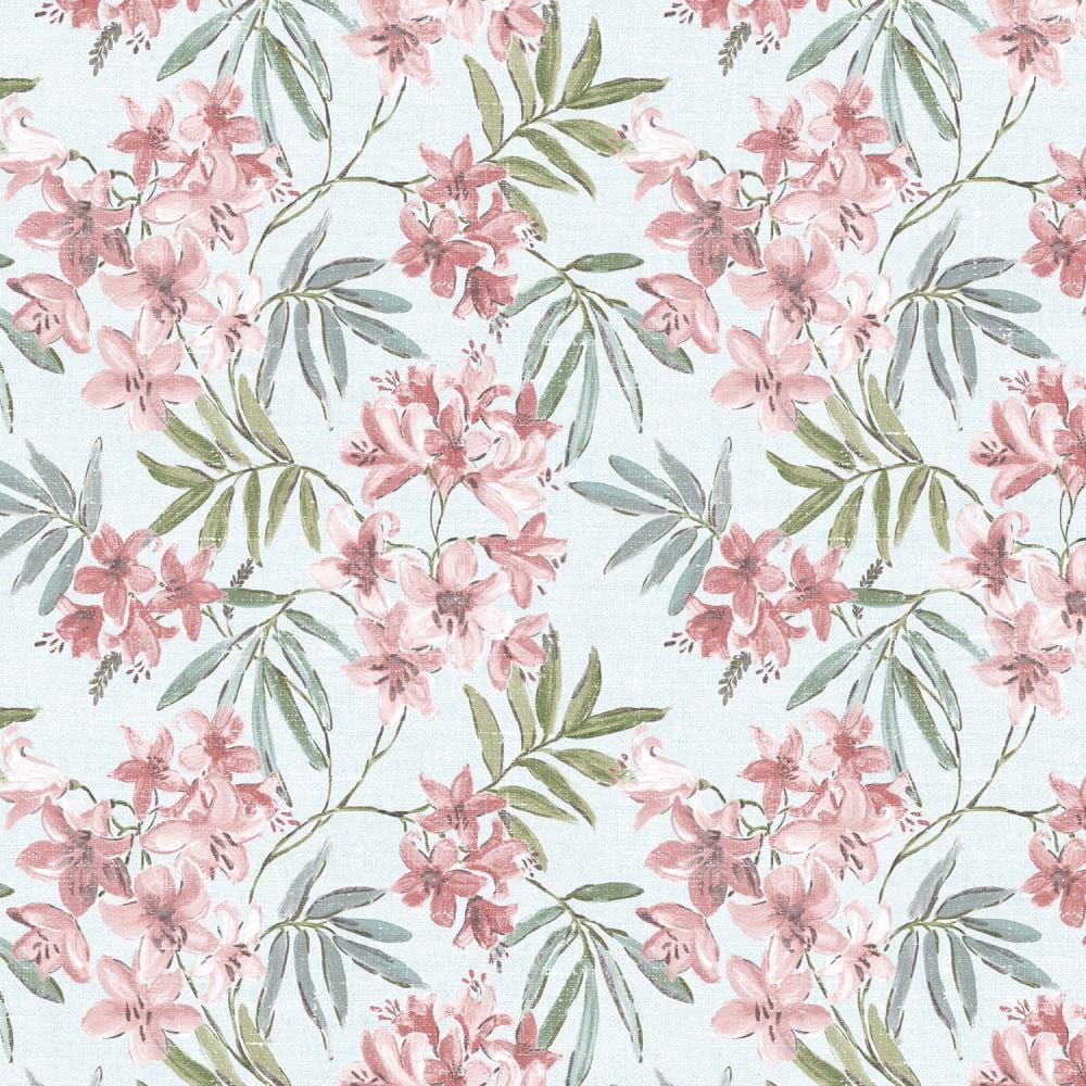 Norwall Flourish 55-sq ft Light Blue, Turquoise, Pink, Coral, Green Vinyl  Floral Prepasted Soak and Hang Wallpaper in the Wallpaper department at  