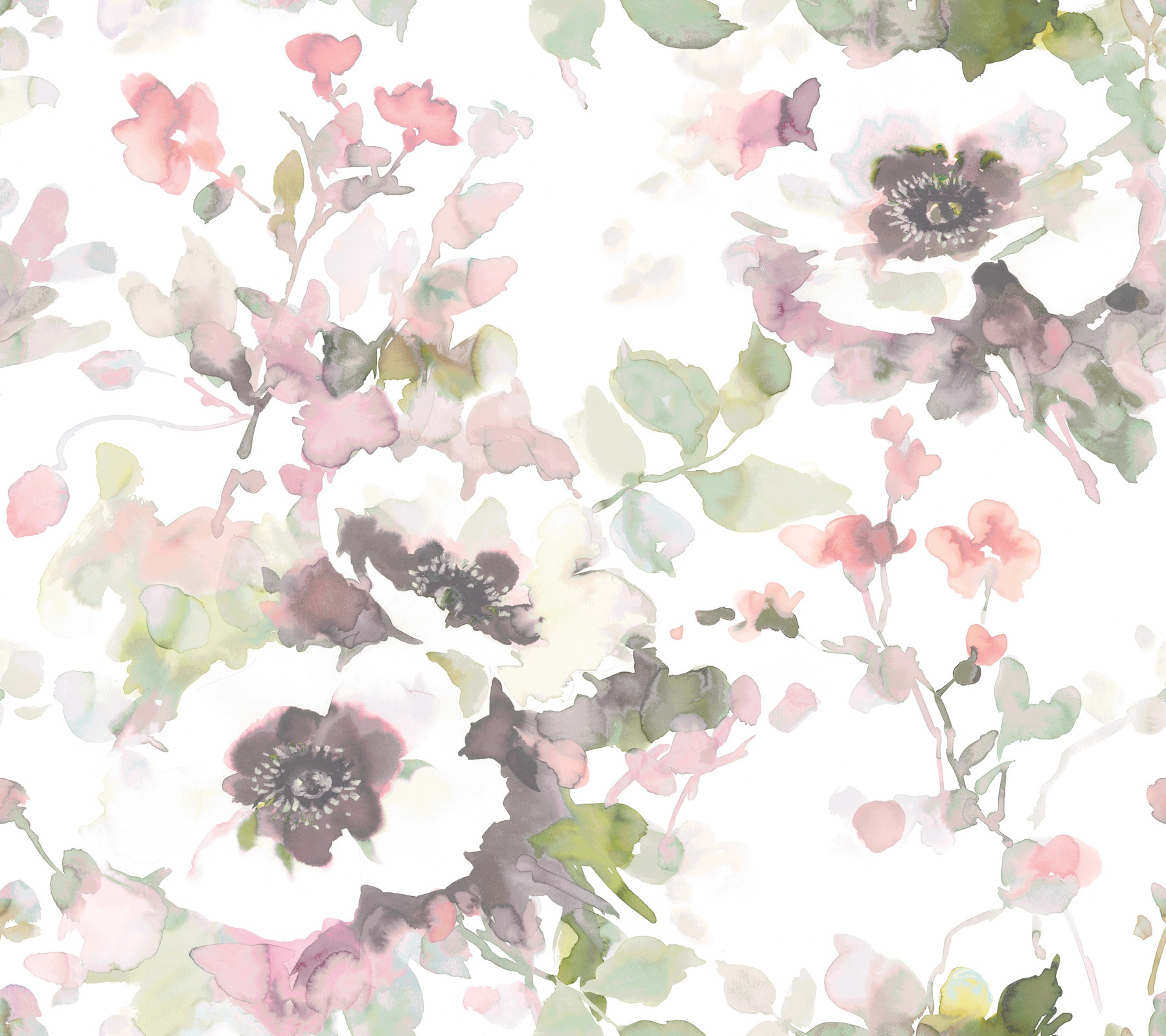 York Wallcoverings PSW1083RL York Premium Peel and Stick Watercolors 45-Sq. Feet Orange Non-woven Ivy/Vines Self-adhesive Peel and Stick Wallpaper