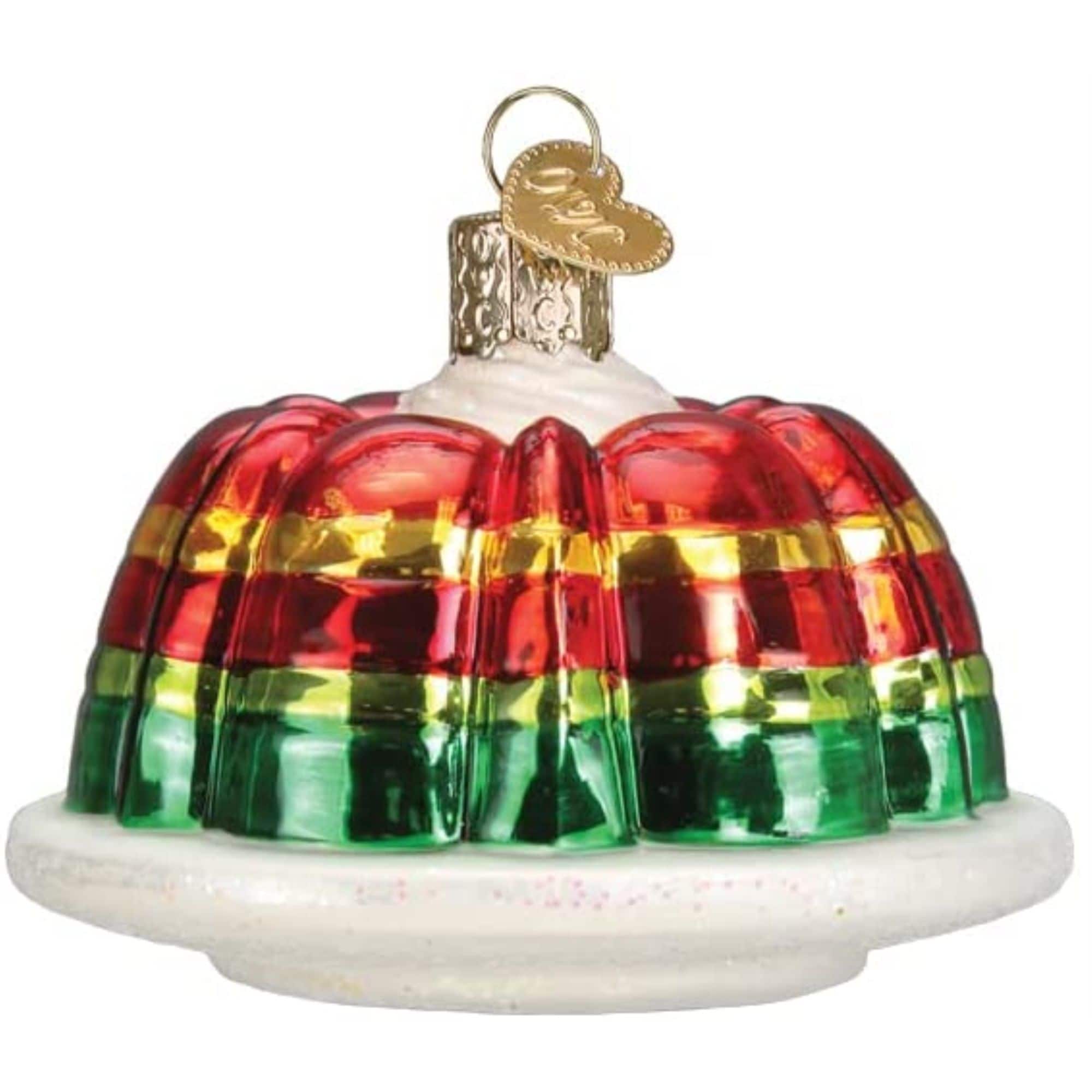 Old World Christmas 729343325082 Blown Glass Ornament for Christmas Tree - Festive Gelatin Mold