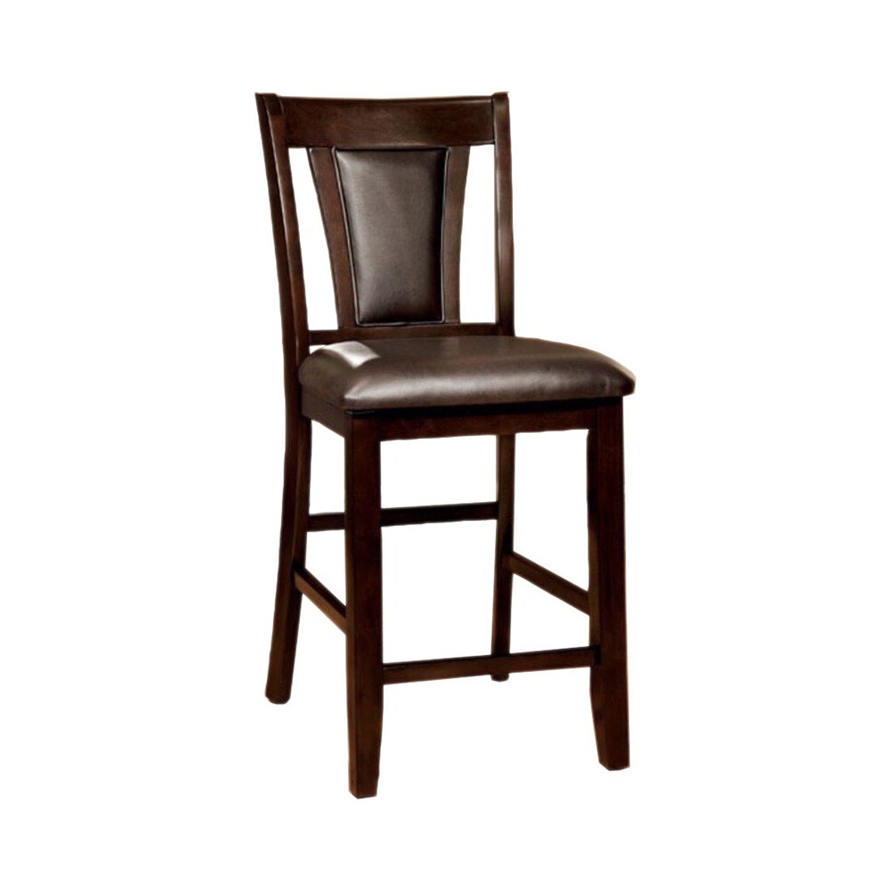 Benzara BM131986 Set of 2 Contemporary/Modern Faux Leather Upholstered Side Chair (Wood Frame)