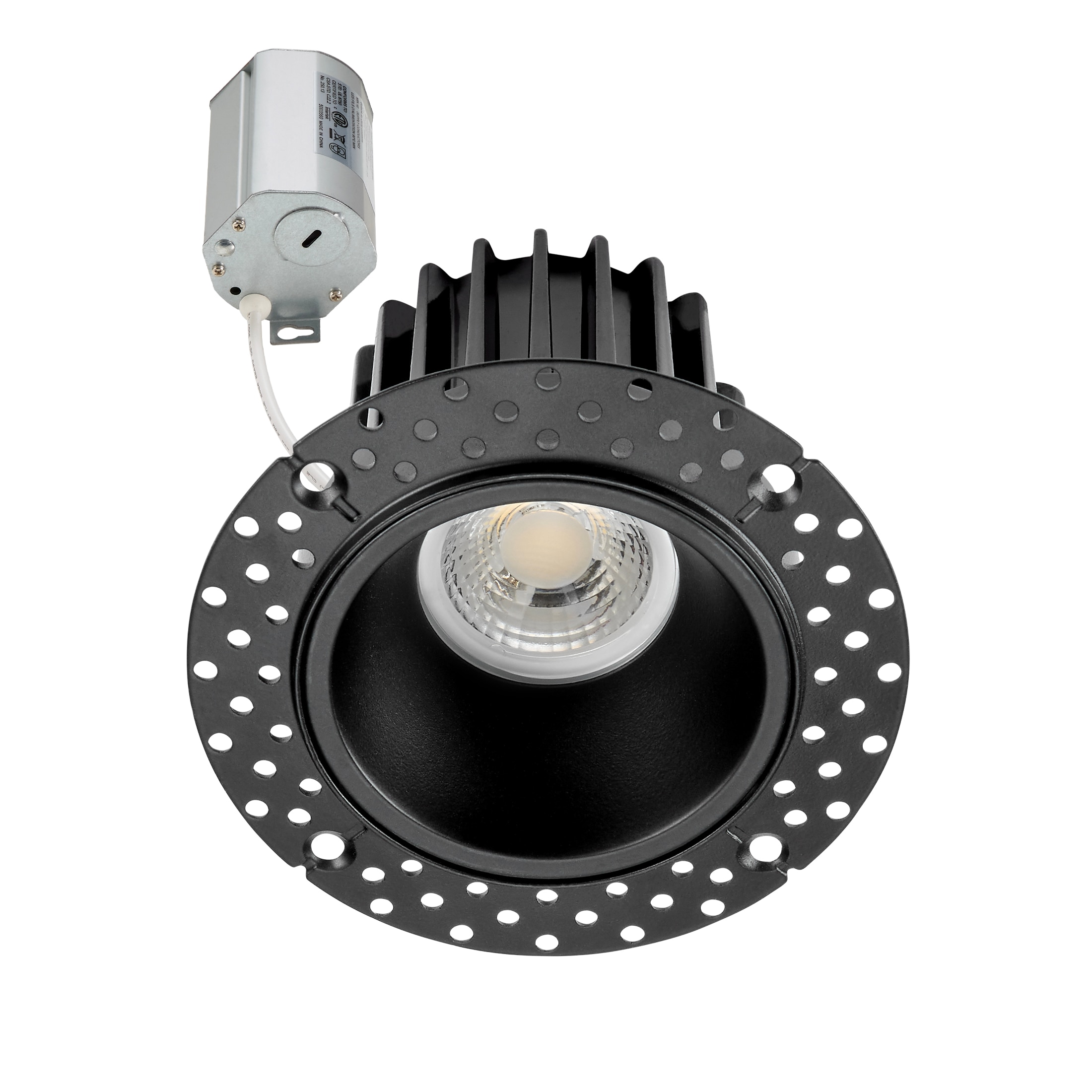 2-Inch Black Aluminum Trimless Recessed LED Downlight