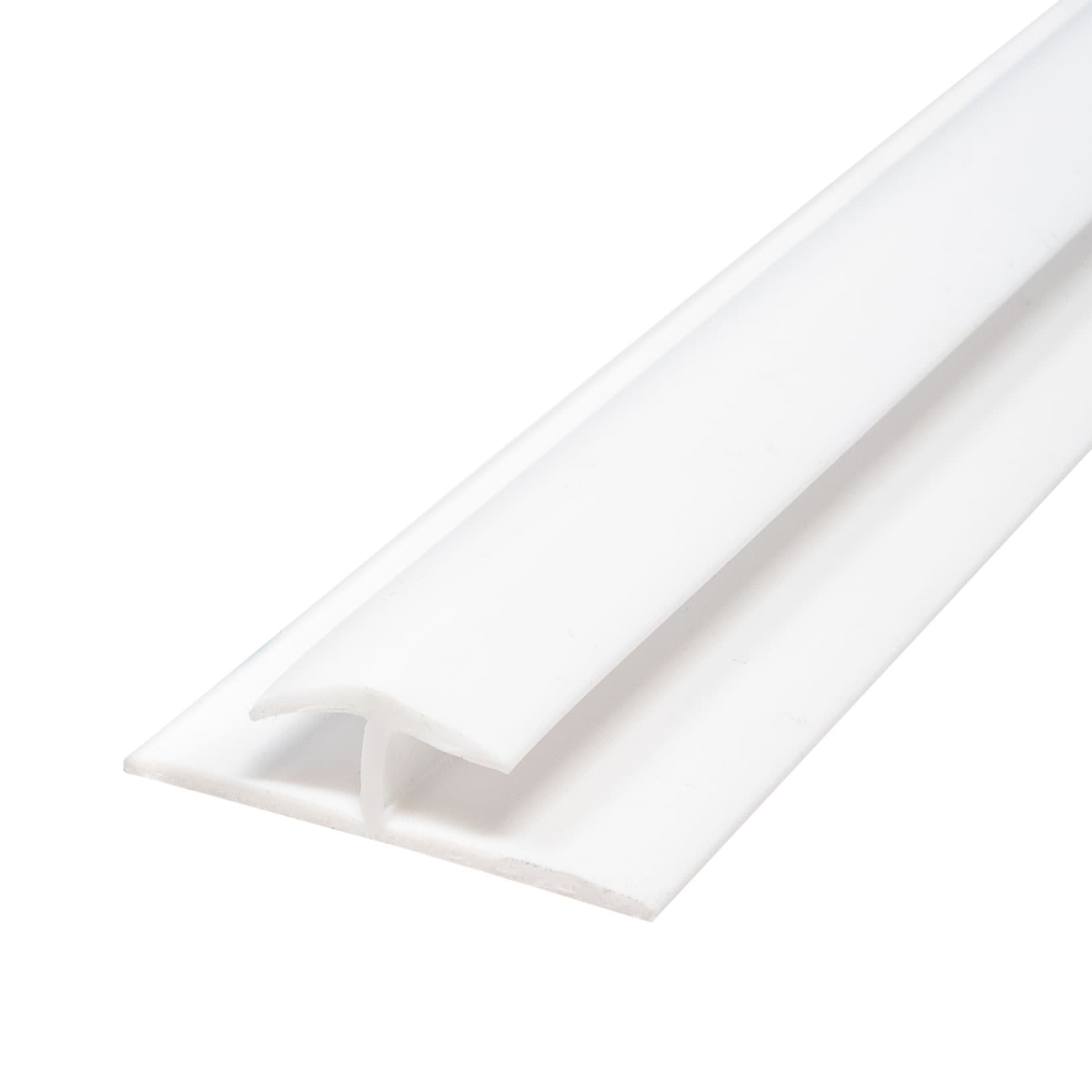 Outwater 3P1.27.01631 H Channel Fits Material 3/16-in Thick White Styrene Divider Moulding 46-in Length (Pack of 2)