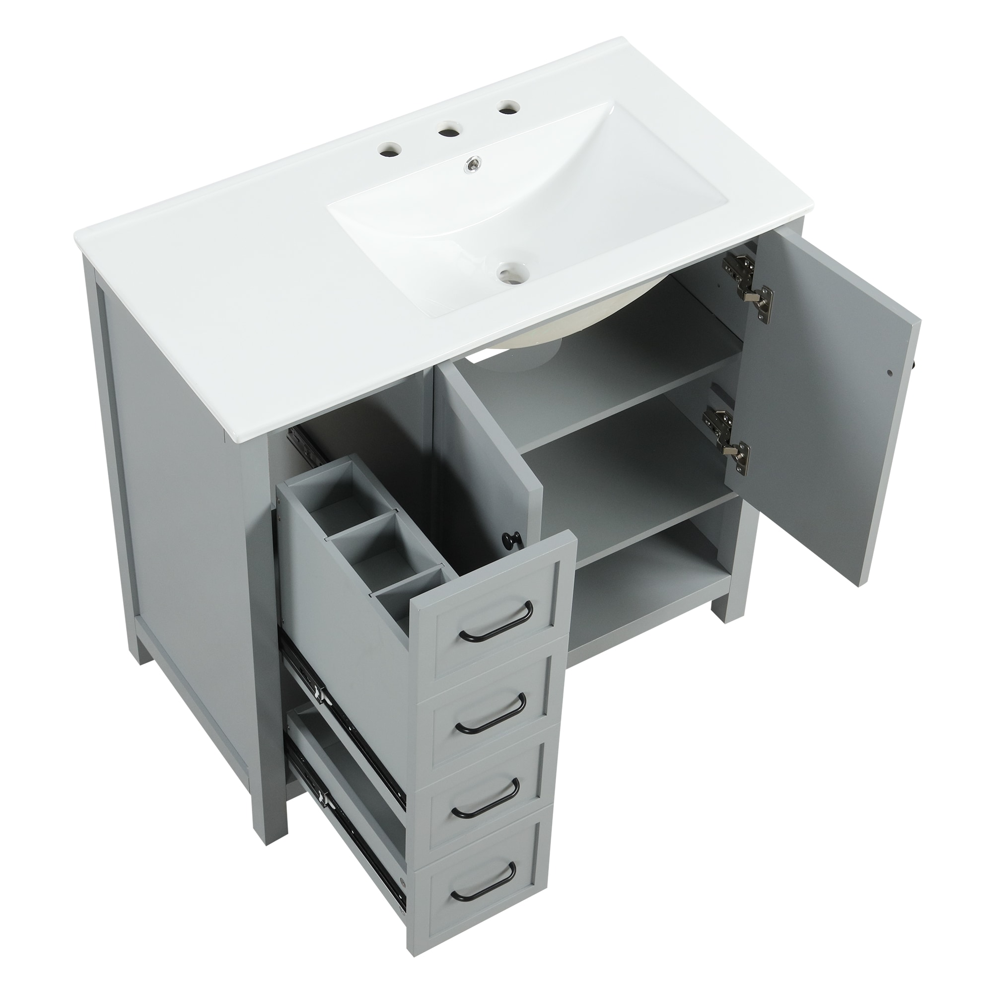 WELLFOR NIE-M5TP988 Bath-Vanity-Combo - View #8