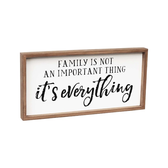 Parisloft Wood Framed 9.5-in H x 19.375-in W Inspirational Sign in the ...