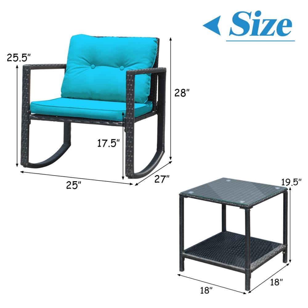 Costway HW62861BL Patio-Conversation-Sets - View #2
