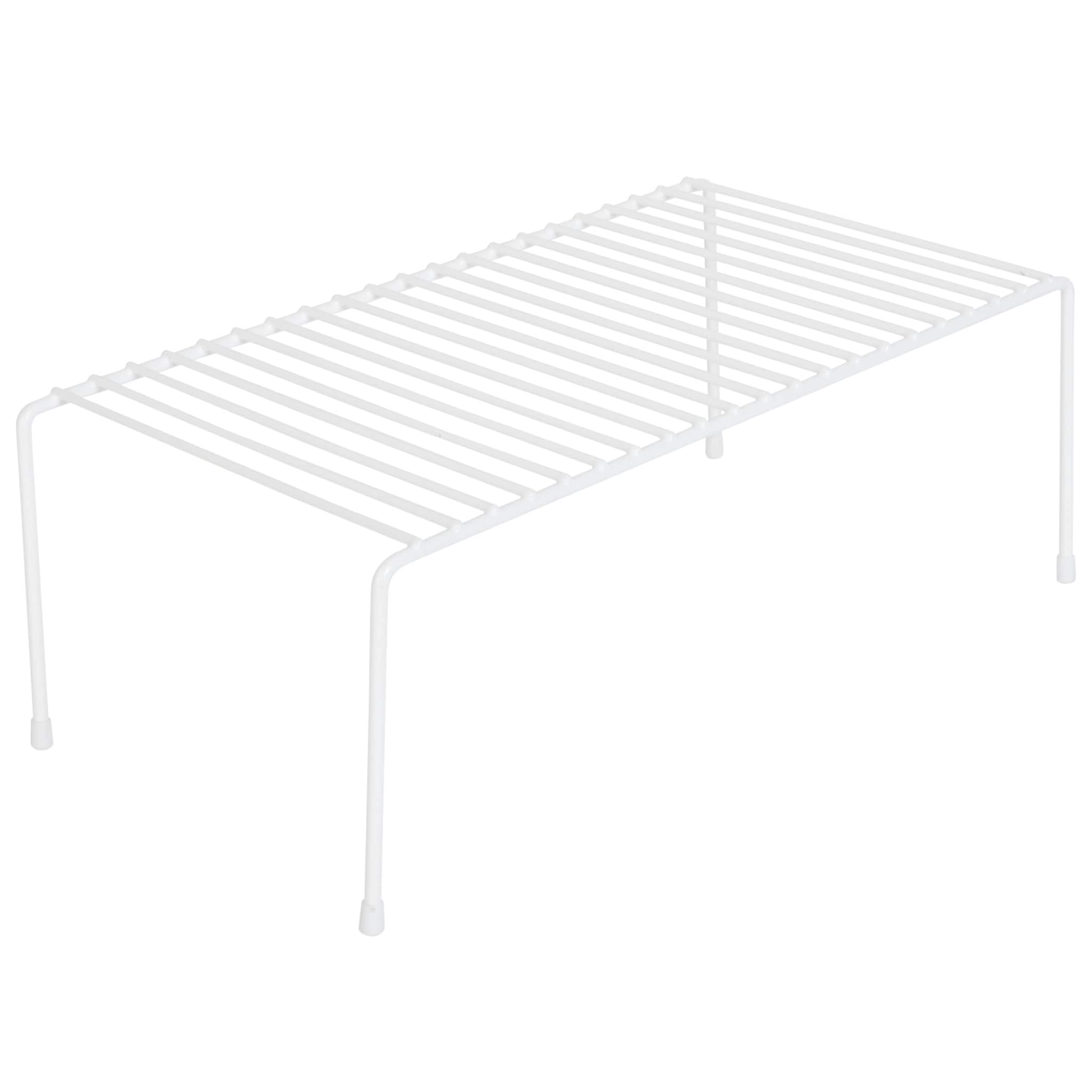 Smart Design 8233118A24 8.5-Inches W x 5.75-Inches H x 16-Inches D Freestanding White Metal Helper shelf