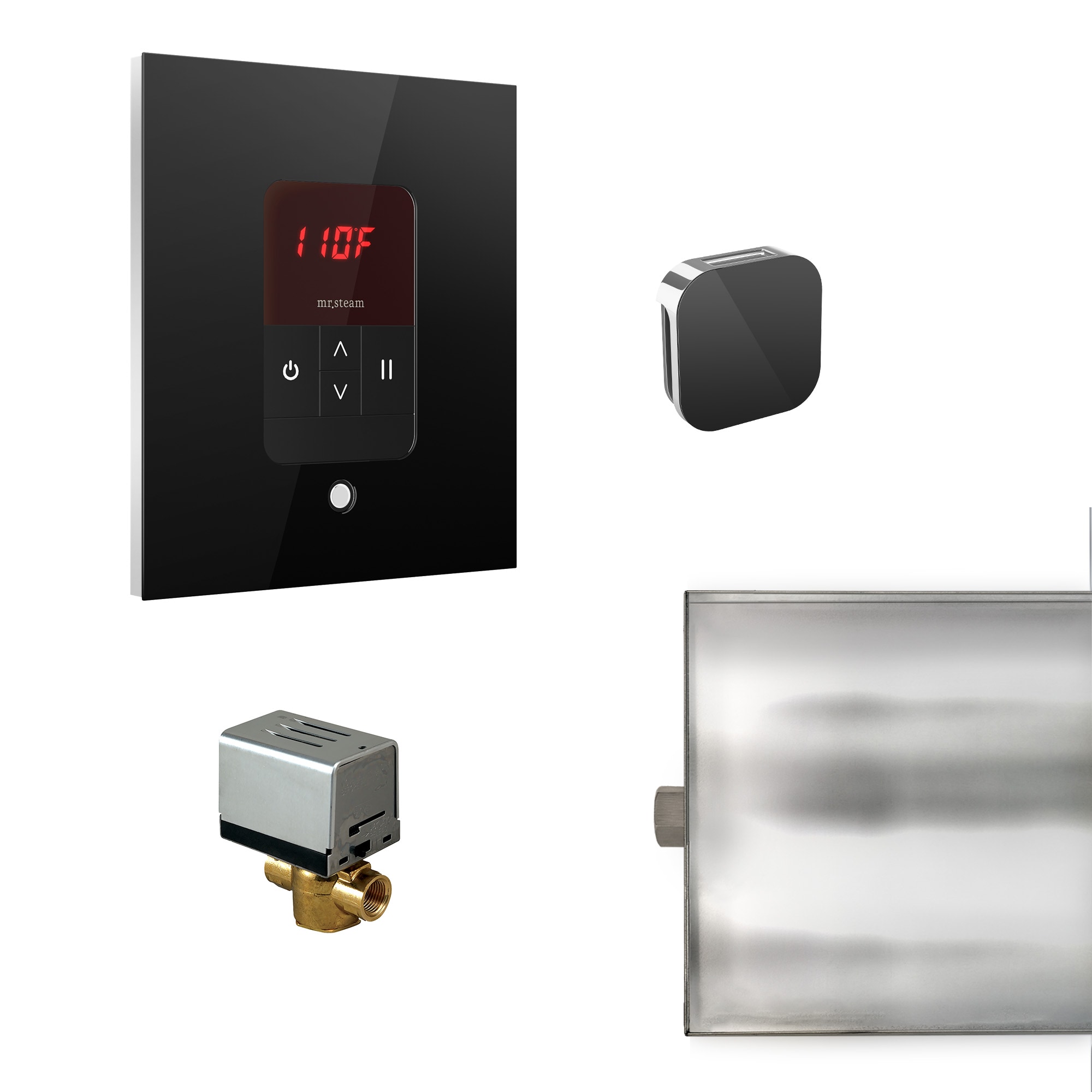 Mr. Steam BBUTLERSBK 120-Watt Glass Black Steam generator control kit