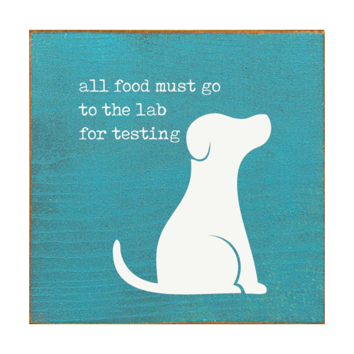 Slickblue 7 x 7 Inch Solid Wood Humor Quote Wall Sign for Kitchen Dining Area or Pantry
