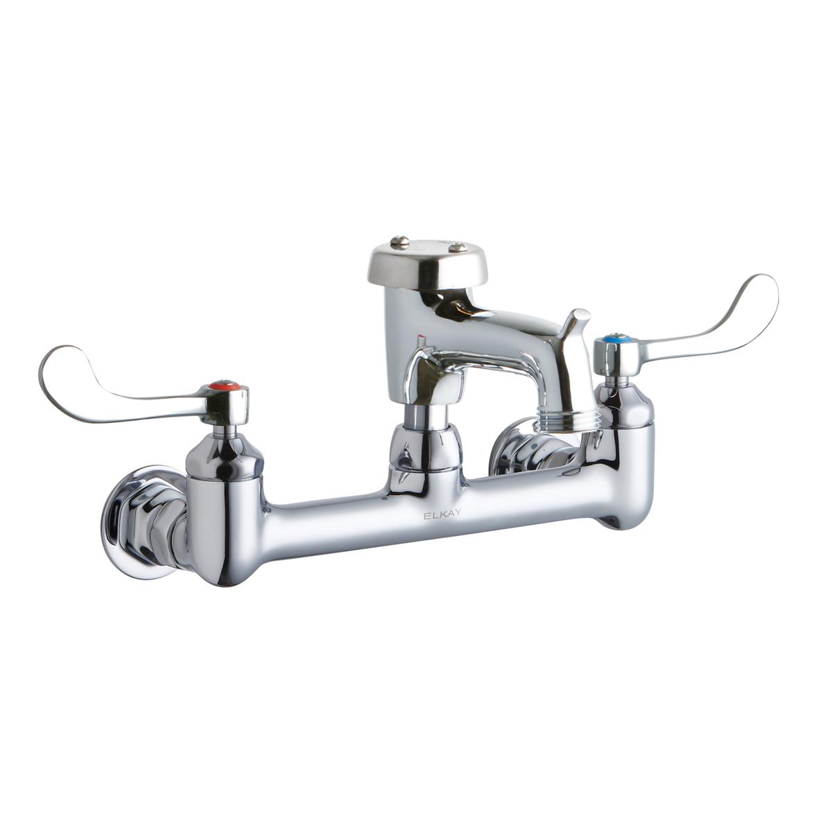 Elkay LK940BP03T4H Chrome Single Handle Wall-mount Commercial Kitchen Faucet