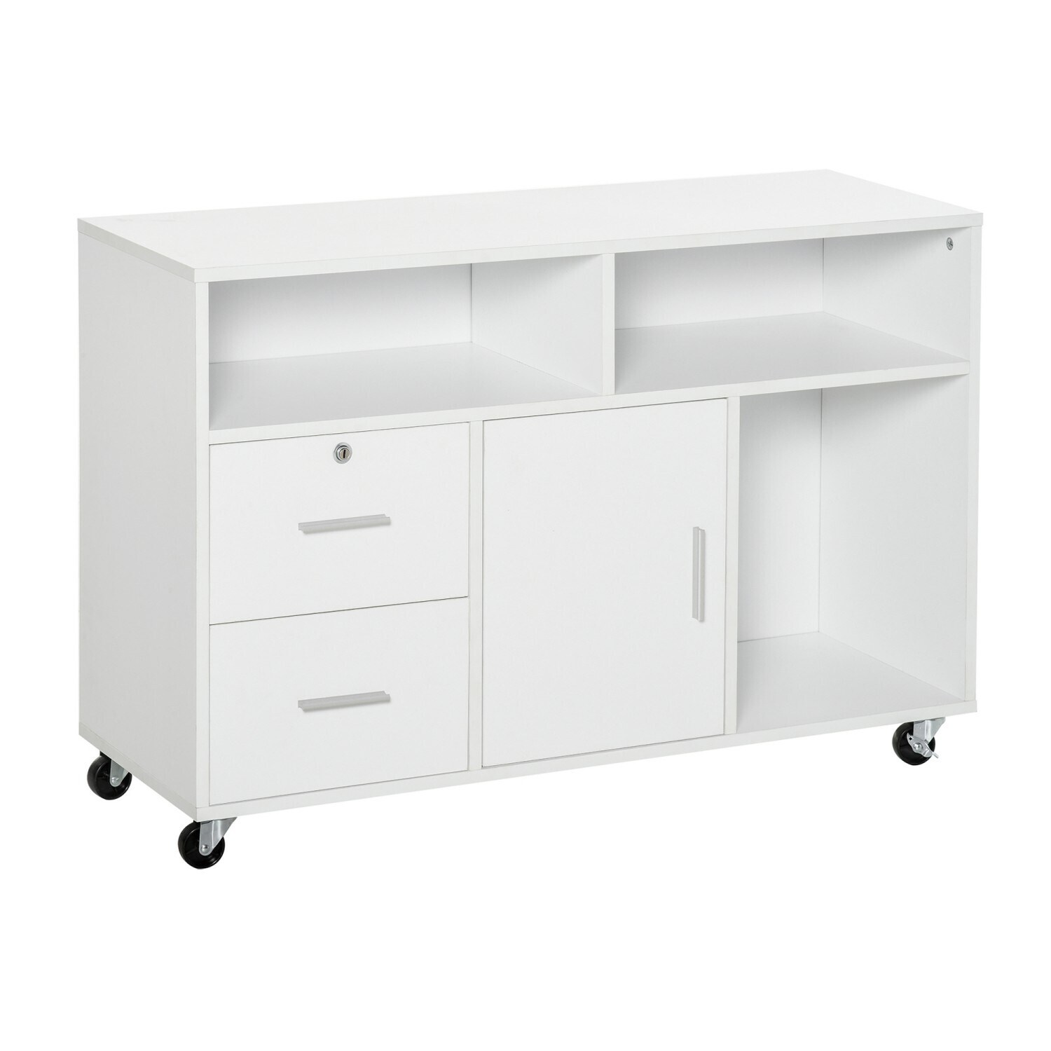 Miki Shinly AB-7762-07QI White 2 -Drawer 13.8-in File Cabinet