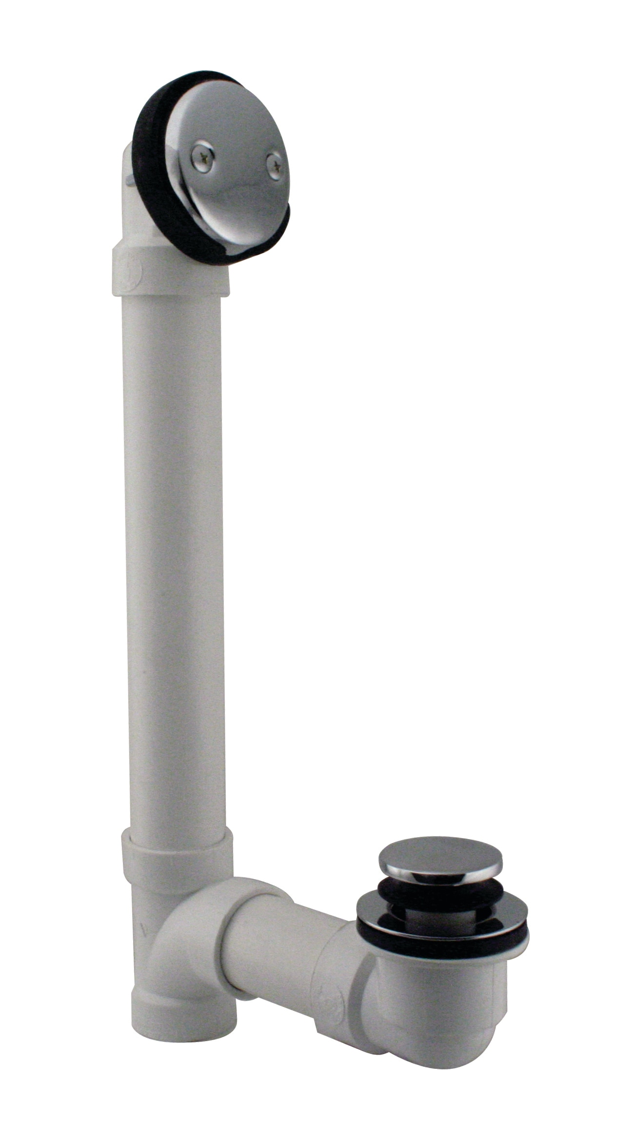 WESTBRASS D4932-26 Tip Toe Sch. 40 PVC Bath Waste with Two-hole Elbow In Polished Chrome