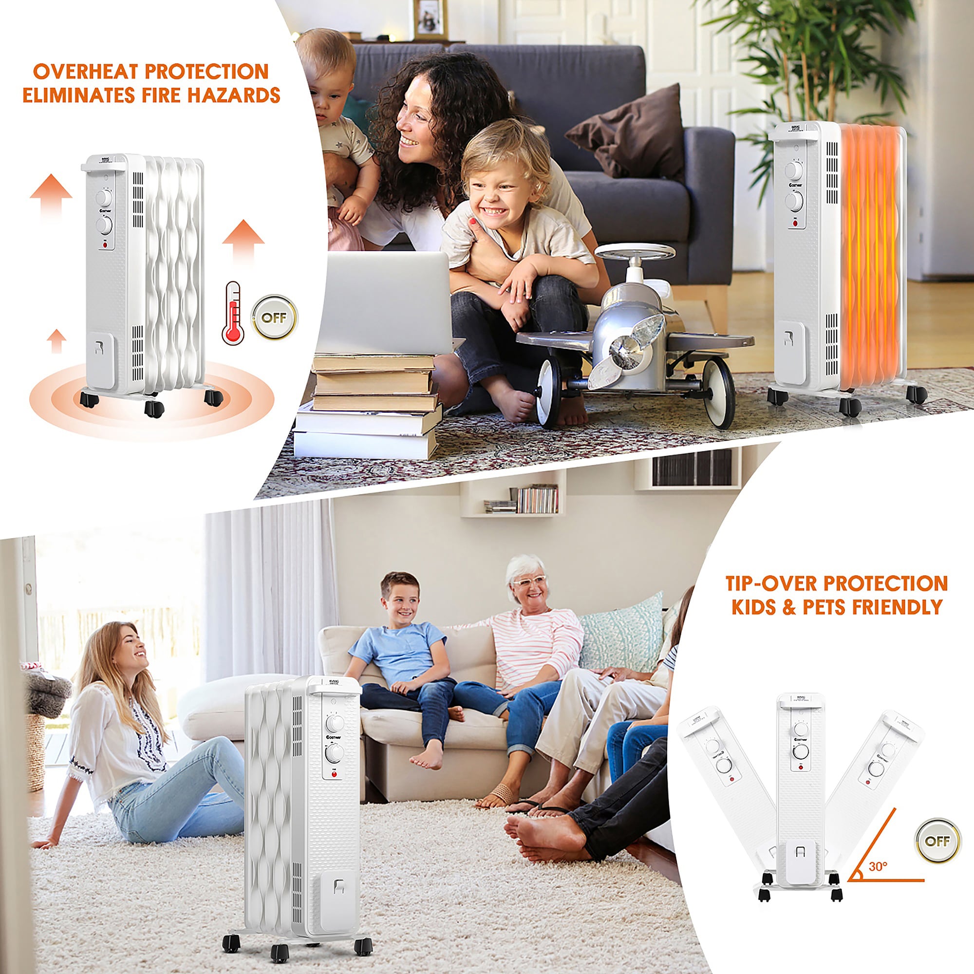 Goplus EP24918US-WH Portable-Electric-Heat - View #6