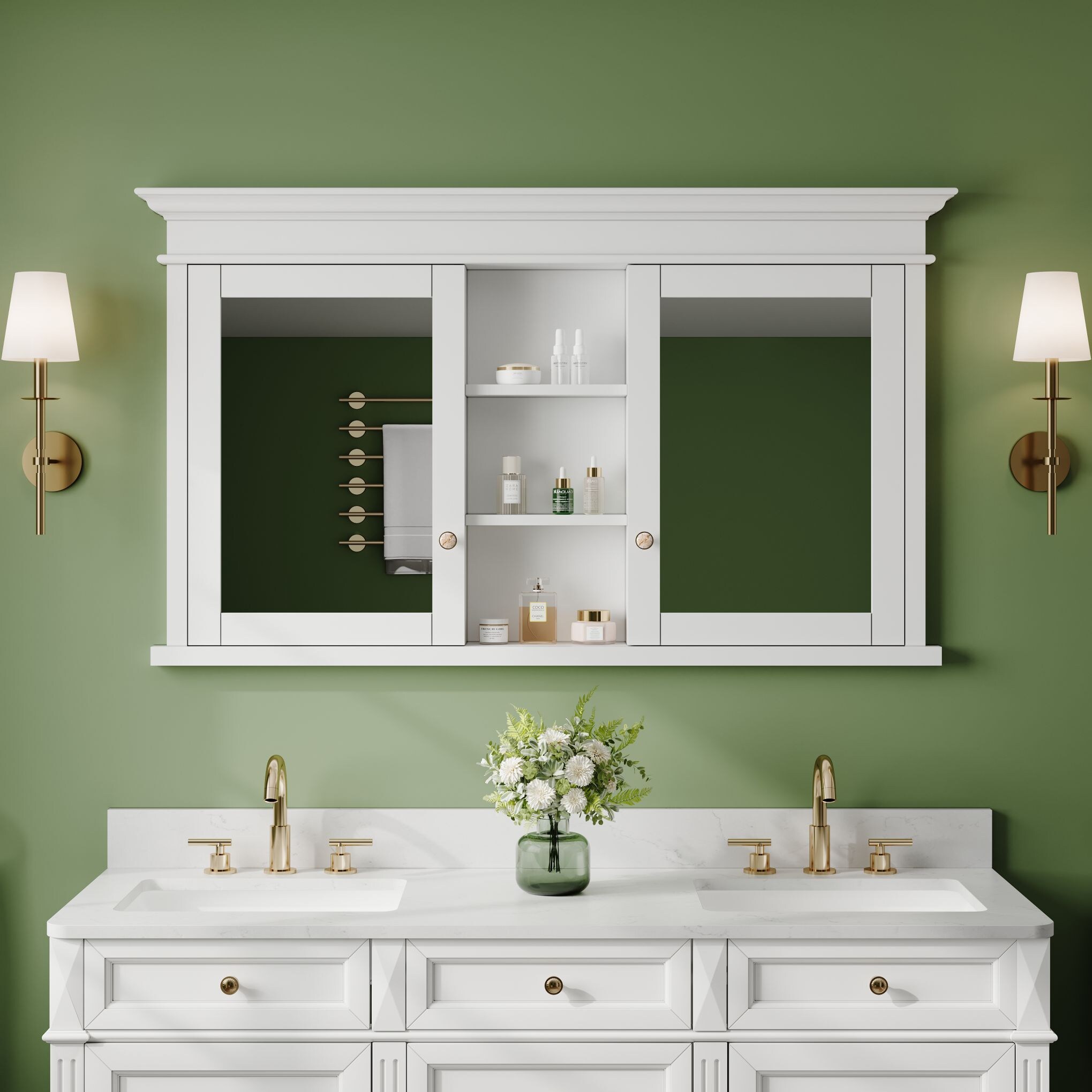 WELLFOR D5532MC-WT Bathroom-Medicine-Cabinets - View #11