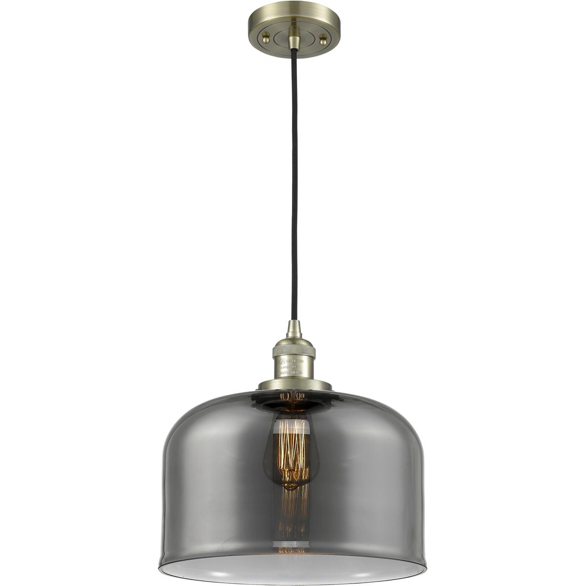 Innovations Lighting 1353611 201C-AB-G73-L Franklin Restoration Bell Mini Pendant