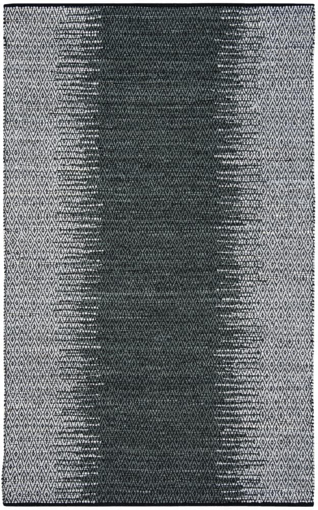 Safavieh VTL389B-6 Vintage Leather Hanna 6 x 9 (ft) Leather Light Gray/Charcoal Rectangular Indoor Coastal Area rug