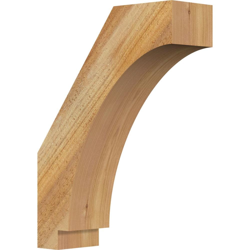 Ekena Millwork BRC04X12X16IMP00RWR 4-in x 12-in x 16-in Western Red Cedar Unfinished Wood Imperial Rough Sawn Knee Brace