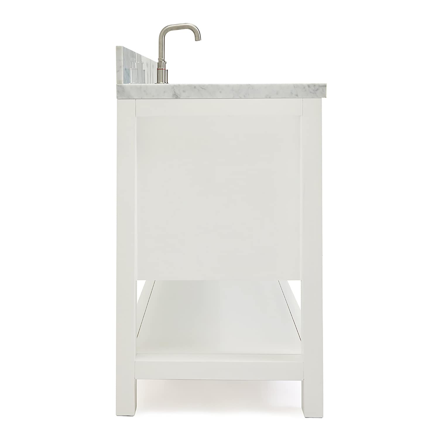 Magnolia 61" White Marble Top Freestanding Bathroom Vanity