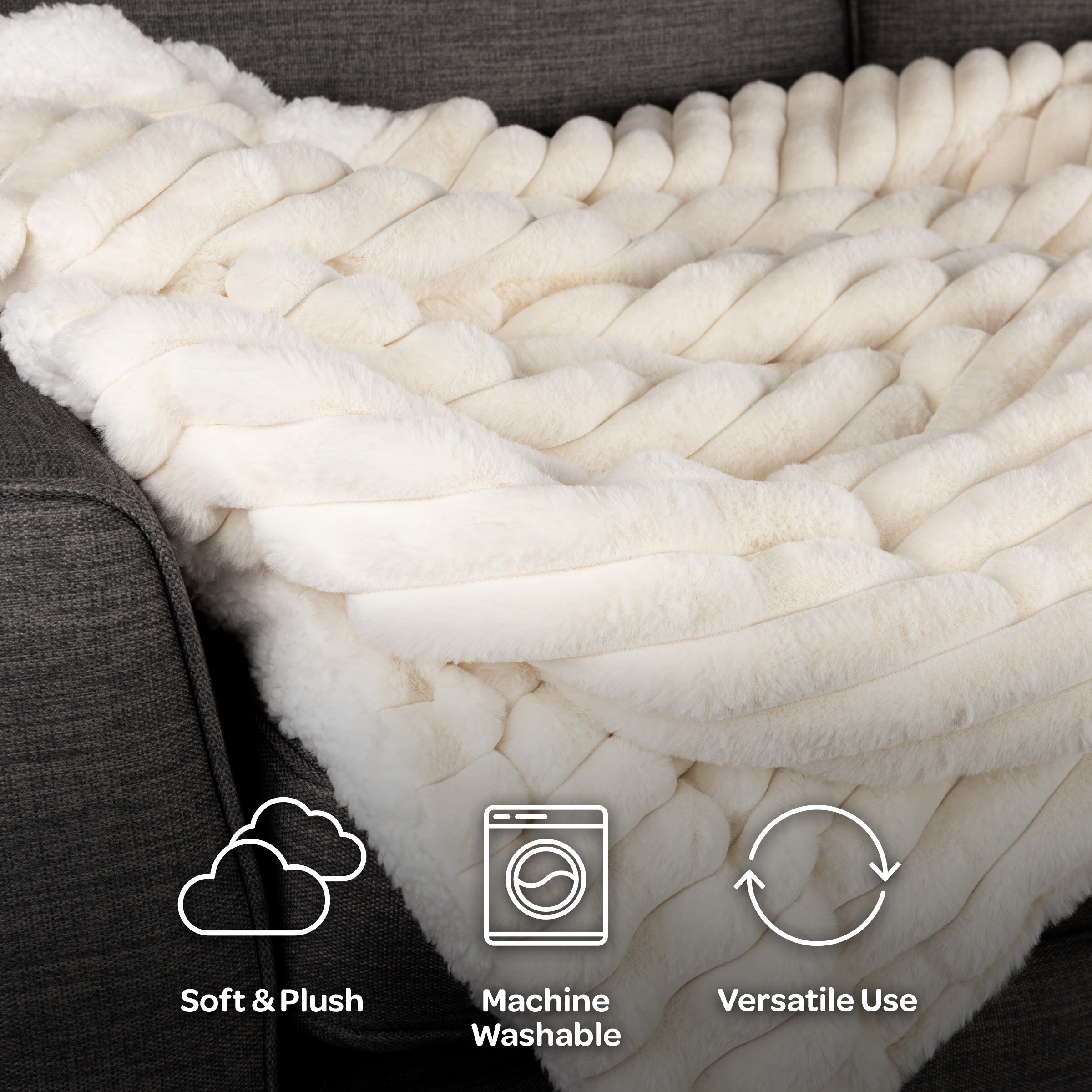 Lavish Home 66-THROW057-I Blankets-And-Throws - View #3