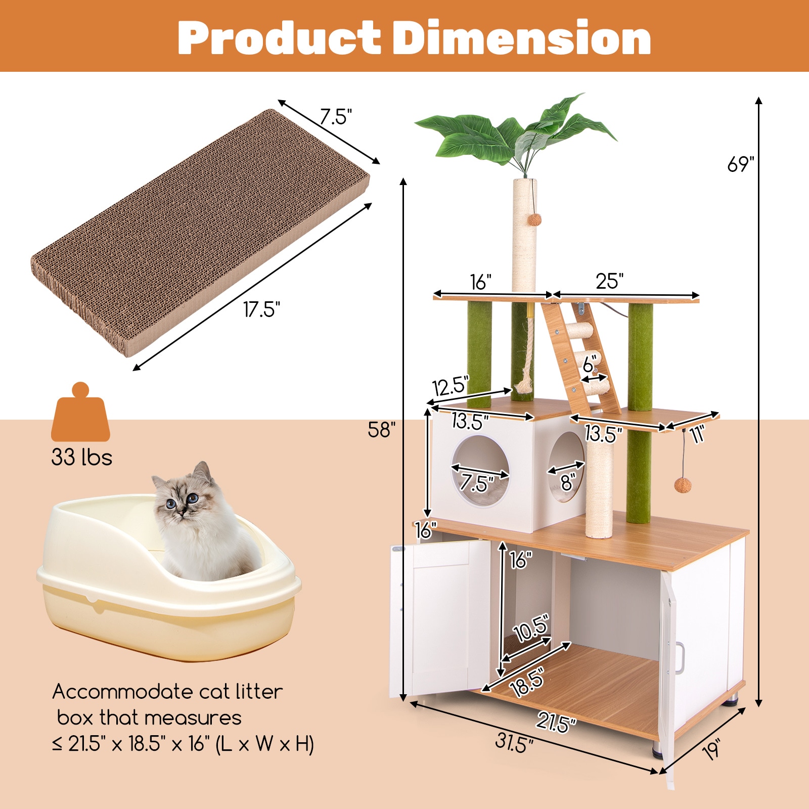 Slickblue D-CO-HW89101VP Cat-Trees - View #3