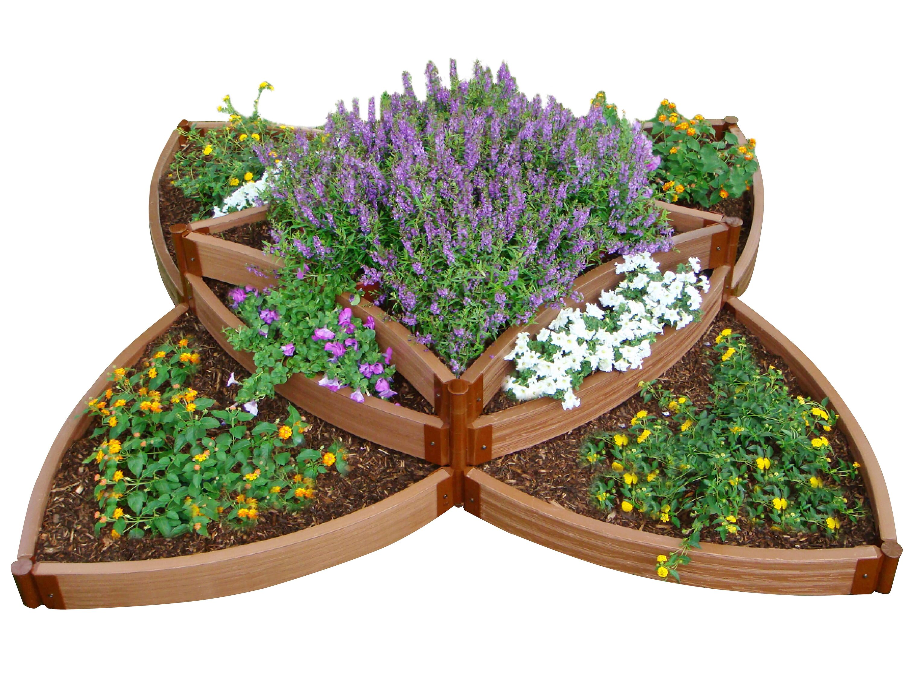 Frame It All 300001198 88-cu ft 96-in W x 96-in L x 16.5-in H Classic Sienna Composite Raised Garden Bed