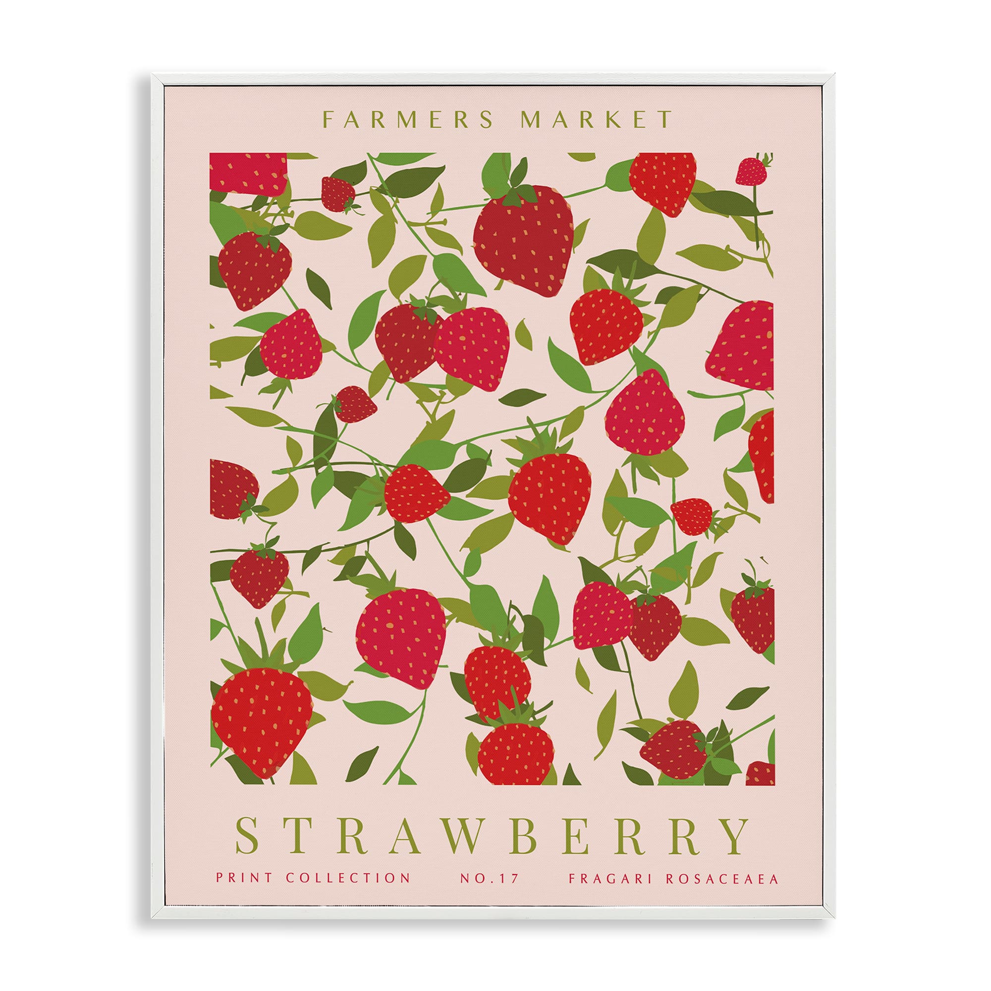 Stupell Industries BS-701-WFR-24X30 Strawberry Gallery Print White Framed Giclee Art By Kamdon Kreations 24 x 30