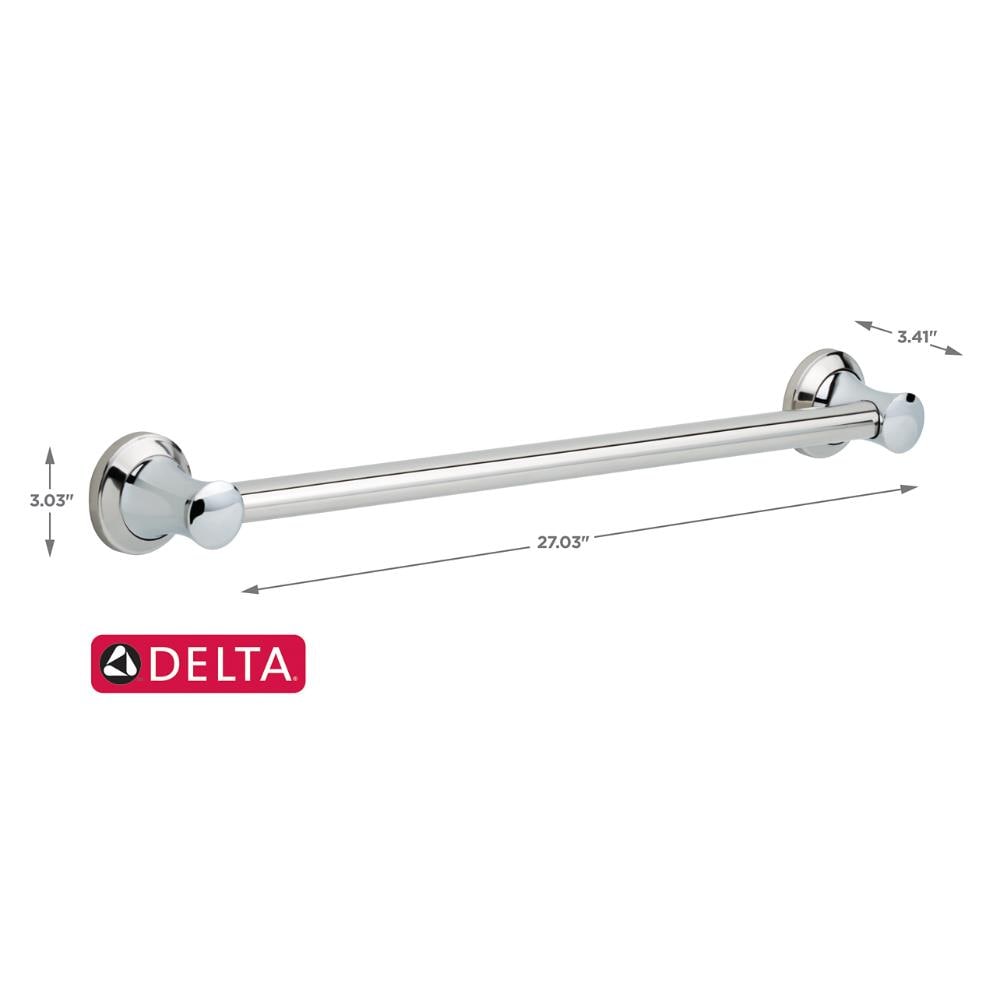 Delta Transitional 24-in Polished Chrome Wall Mount (ADA Compliant ...