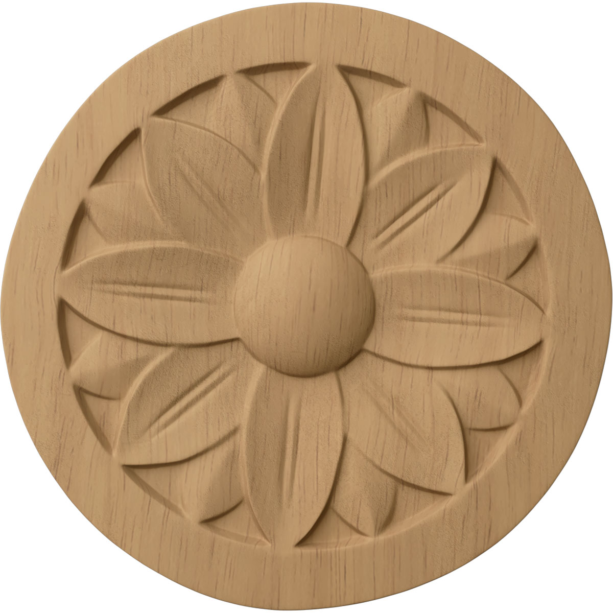 2 3/4" Unfinished Rubberwood Round Rosette