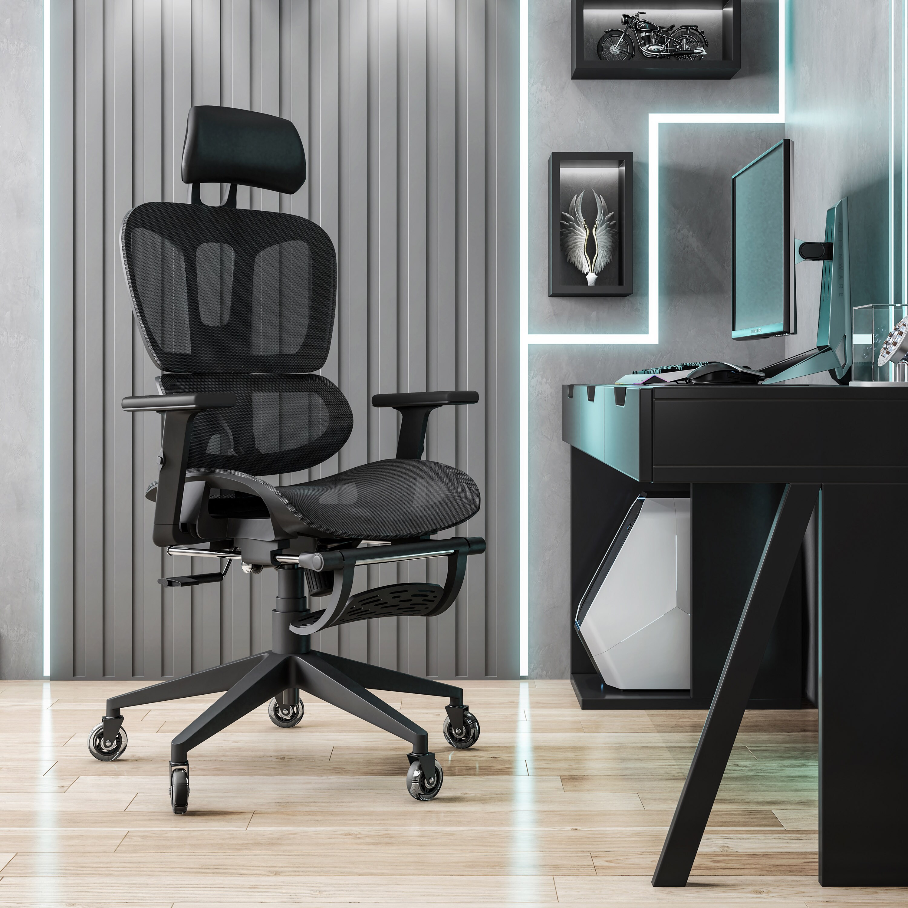 Techni Mobili RTA-380C-BK Office-Chairs - View #6
