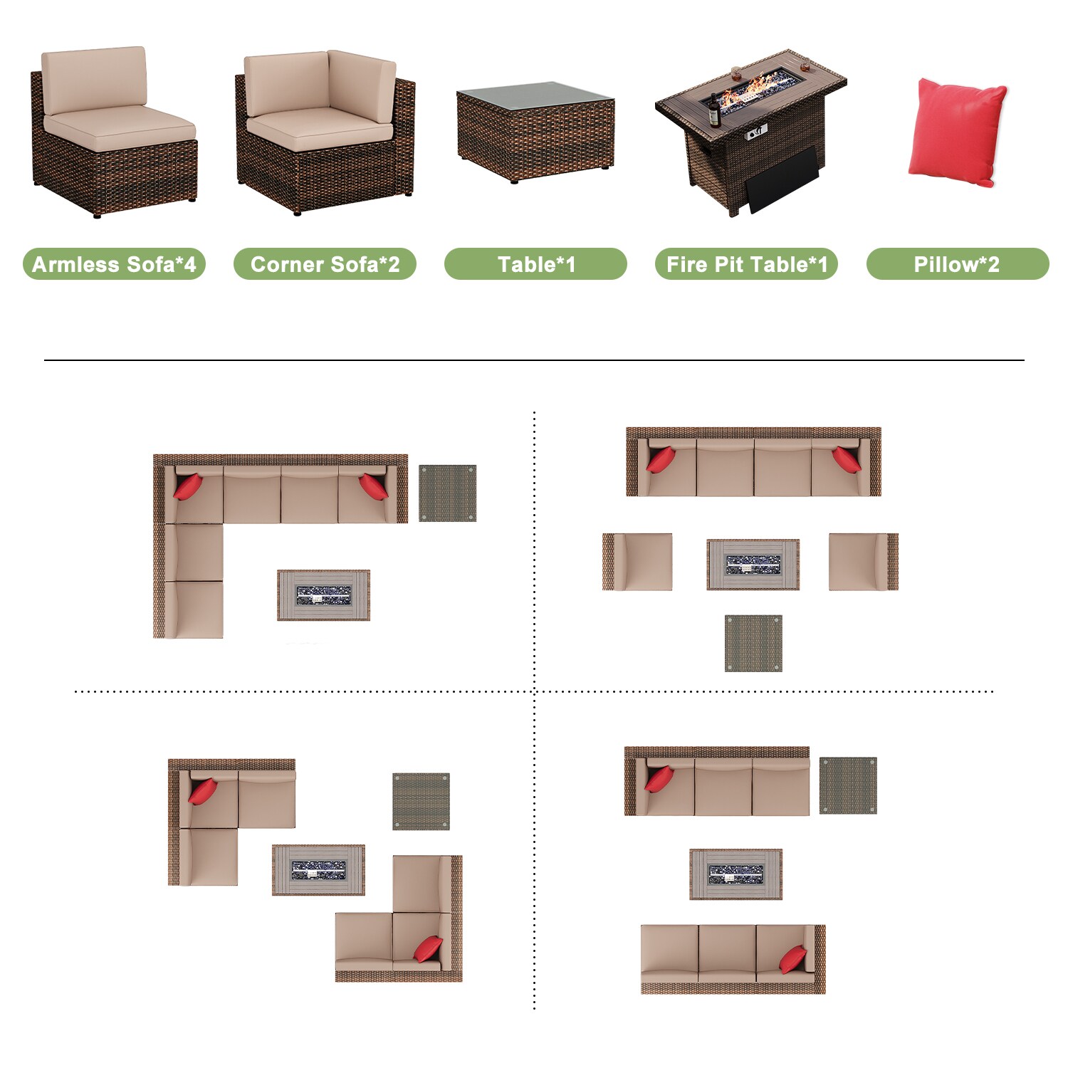 Bapipro BP3508R16 Patio-Conversation-Sets - View #6