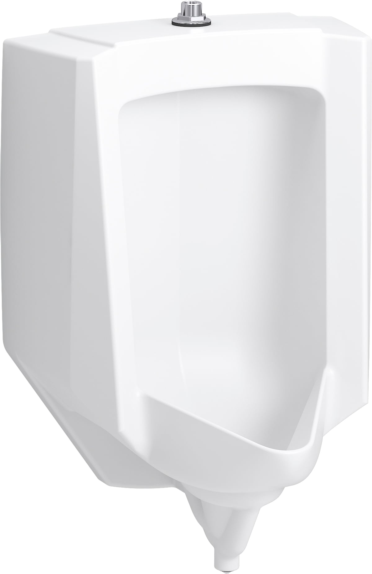 KOHLER K-25048-ET-0 0.5 1.0 GPF (1.89 3.79 LPF) White WaterSense Wall-mounted Urinal ( 18.5-in x 27-in )
