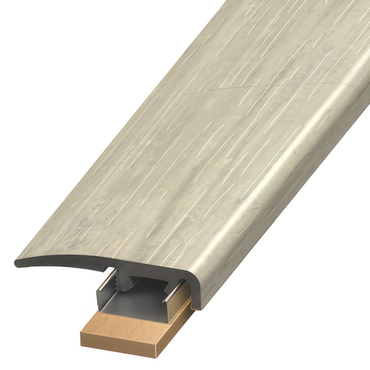 Versatrim SCAP-118558 Marmoleum Forbo-Marmoleum-Rocky Ice 94-in L Prefinished PVC End Cap Floor Moulding Trim