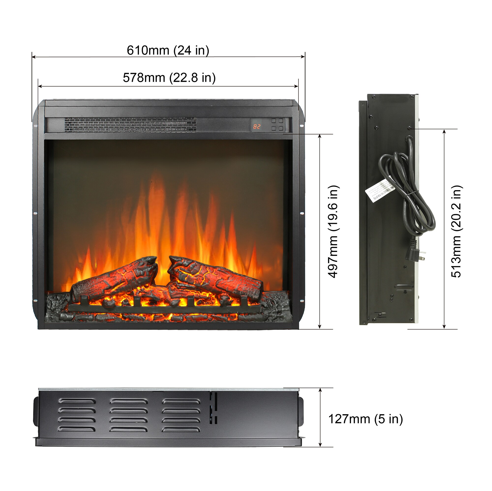 Bybafun YC1600003 Electric-Fireplace-Fireboxes - View #3