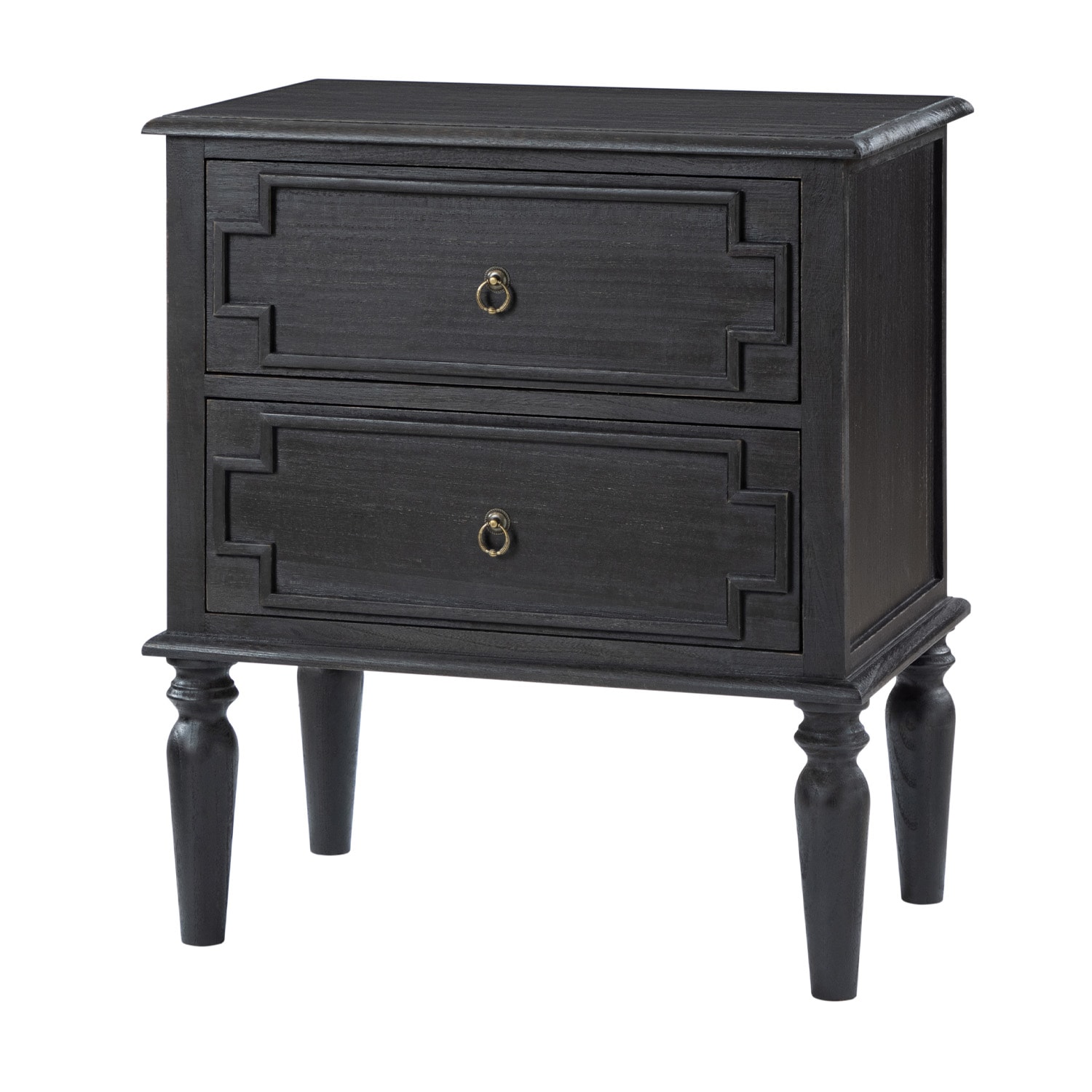 14 Karat Home - 23.75-in W x 27-in H Walnut Farmhouse End Table