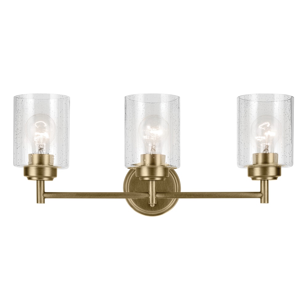 Kichler Winslow 21.5-in 3-Light Gold Transitional Vanity Light in the ...