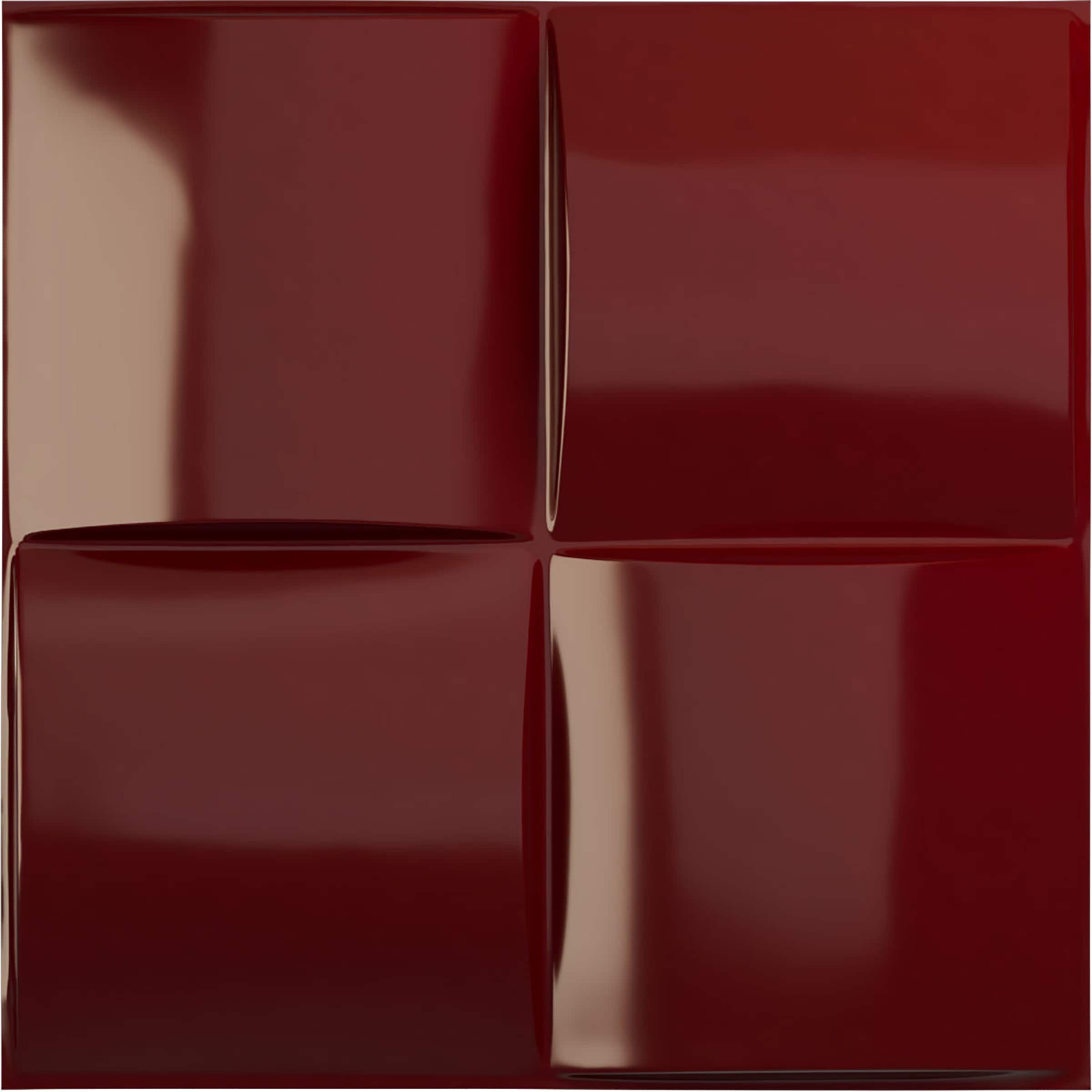 Ekena Millwork WP20X20SMHML 19-5/8-in x 19-5/8-in Embossed Paintable/Stainable Red PVC Wall Panel (