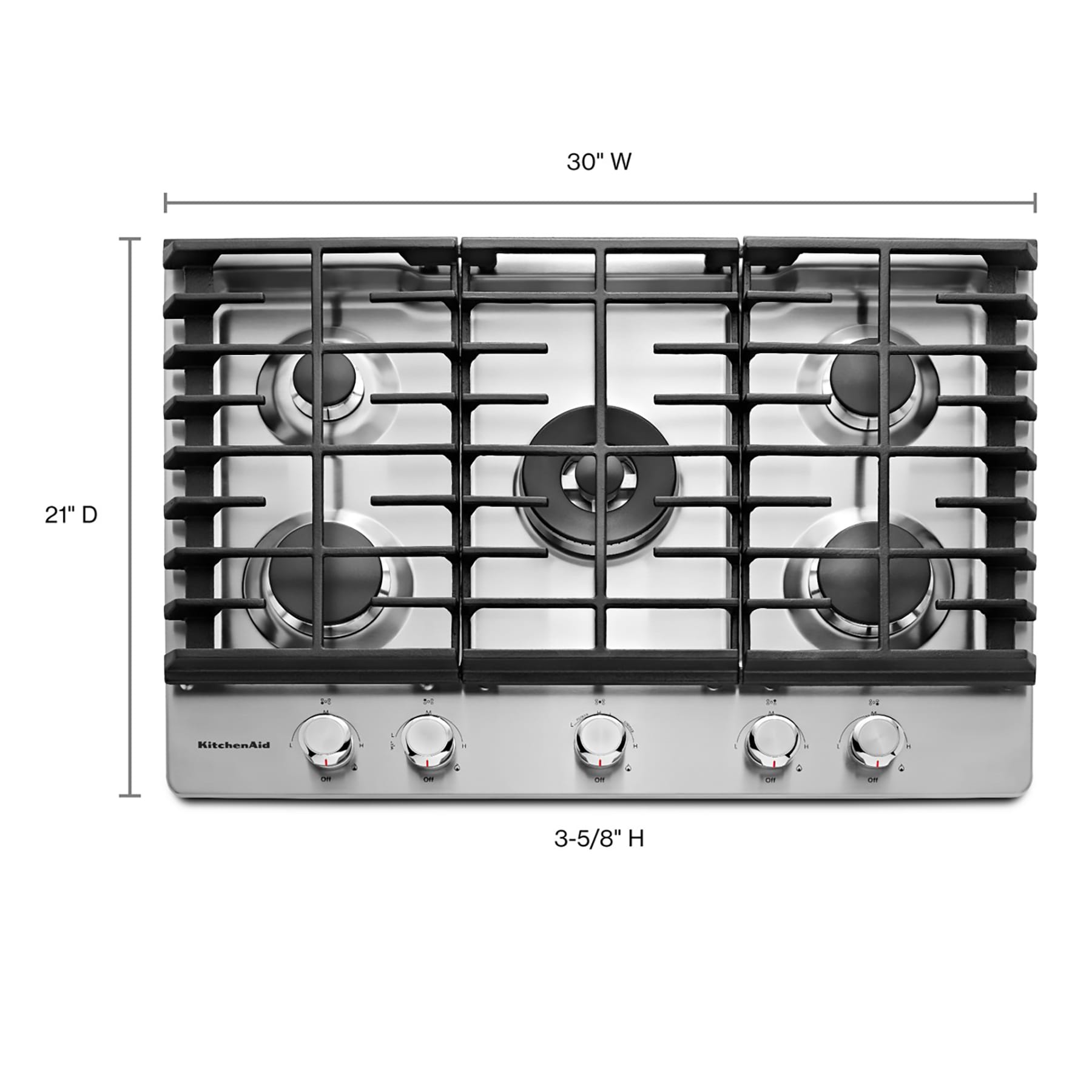 KitchenAid KCGS550ESS Gas-Cktp - View #2