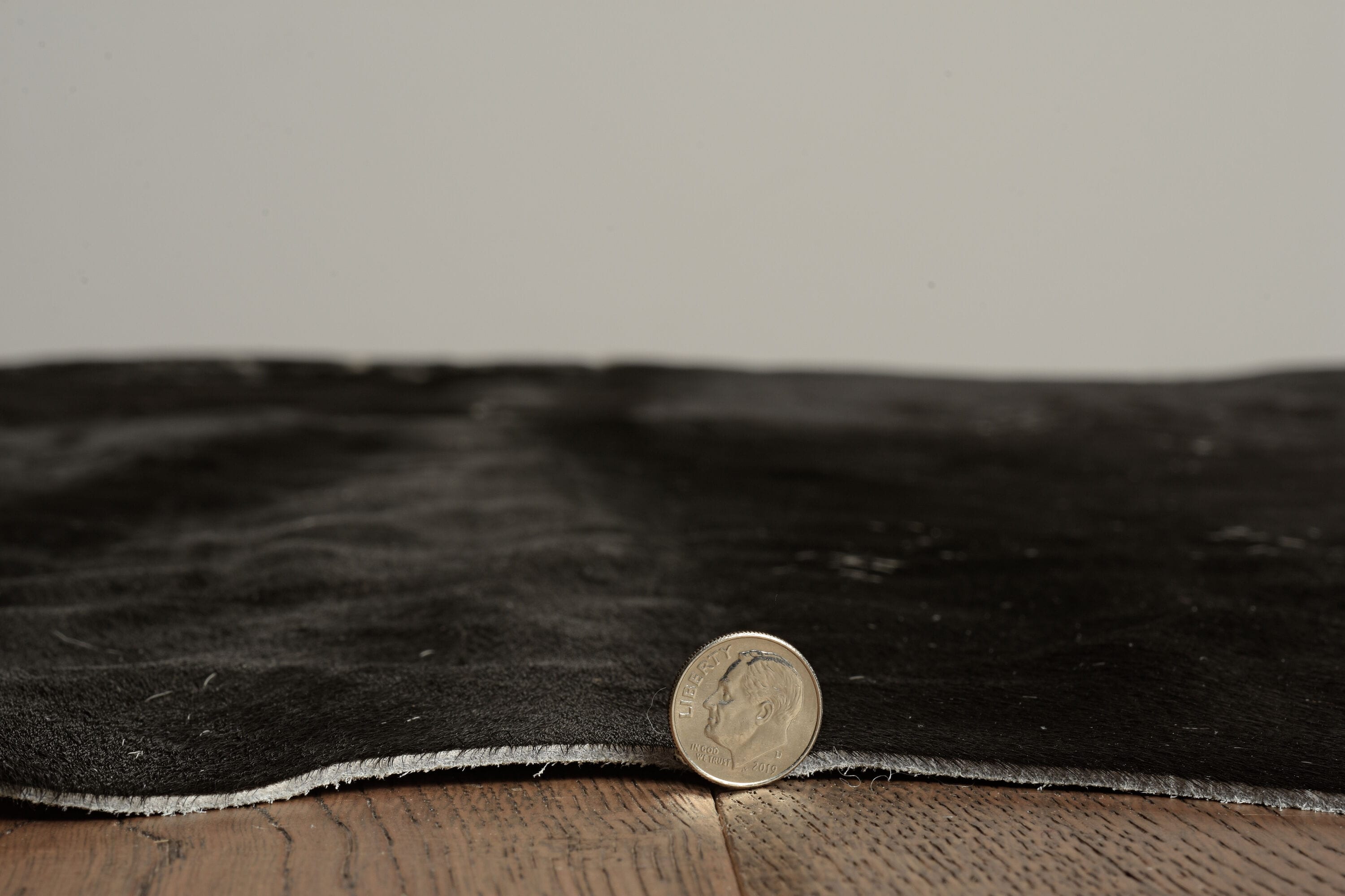Handmade Black and Dark Brown Cowhide Rug