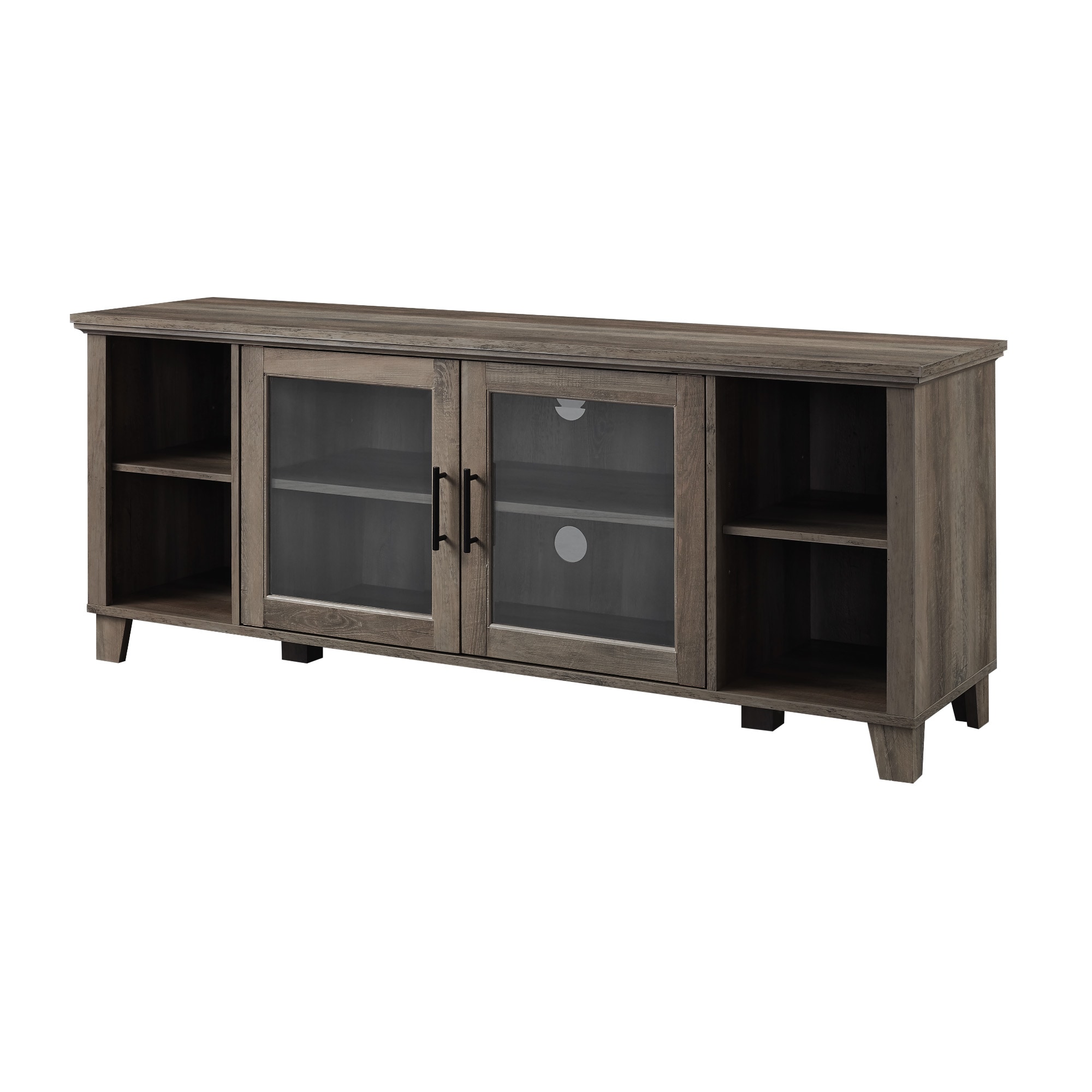 Walker Edison Transitional Grey Wash TV Stand (Accommodates TVs up to ...