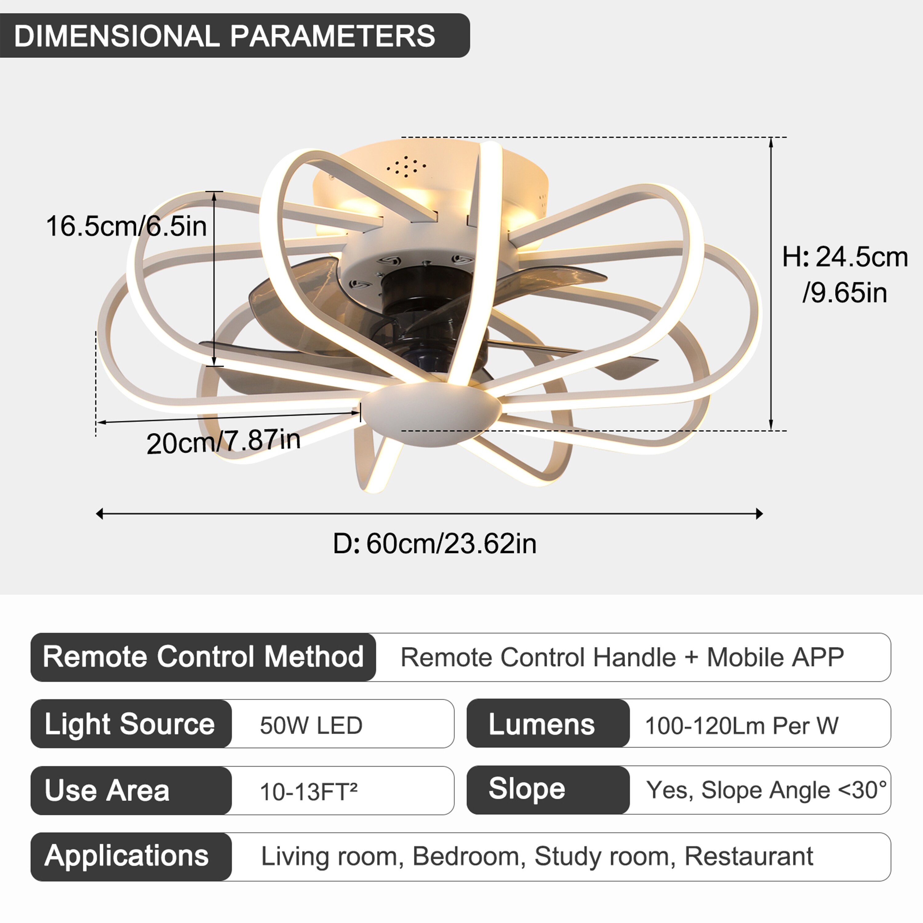 GoYeel ZF007WH Ceiling-Fans - View #7